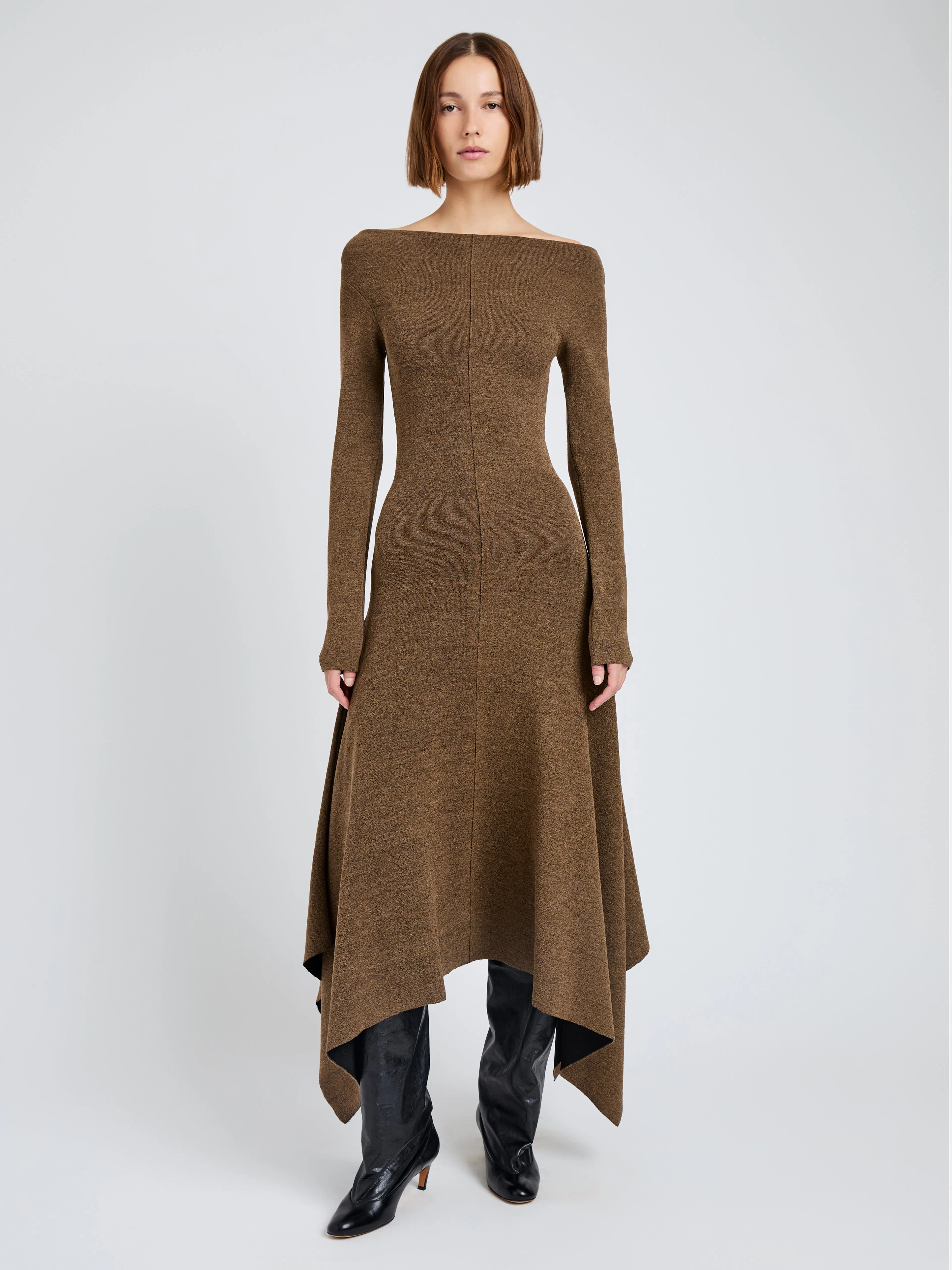 Romi Dress in Textured Sculpted Viscose sold by Proenza Schouler product image thumbnail 2