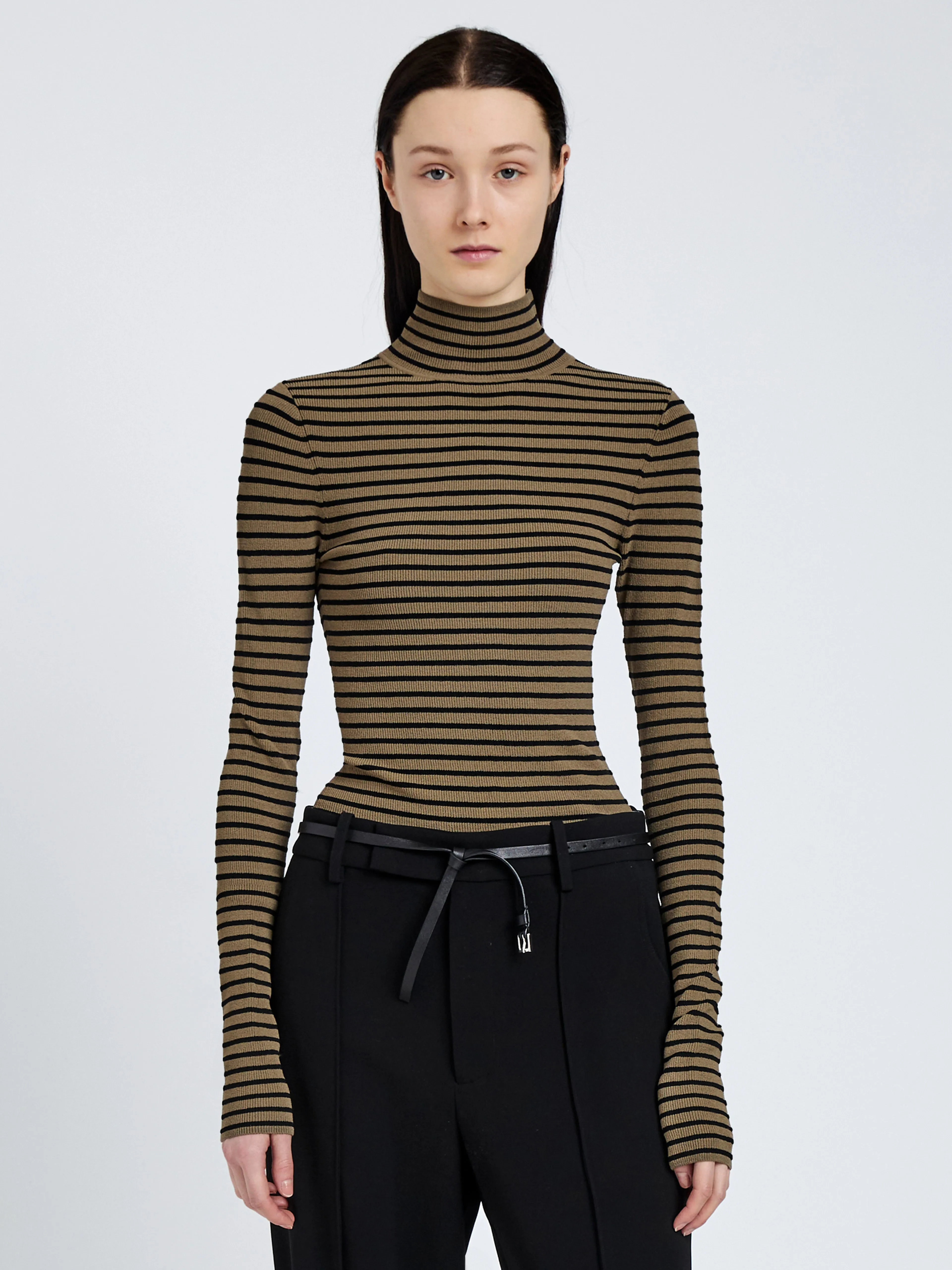 Didi Top in Matte Viscose Velvet Stripe sold by Proenza Schouler product image thumbnail 2