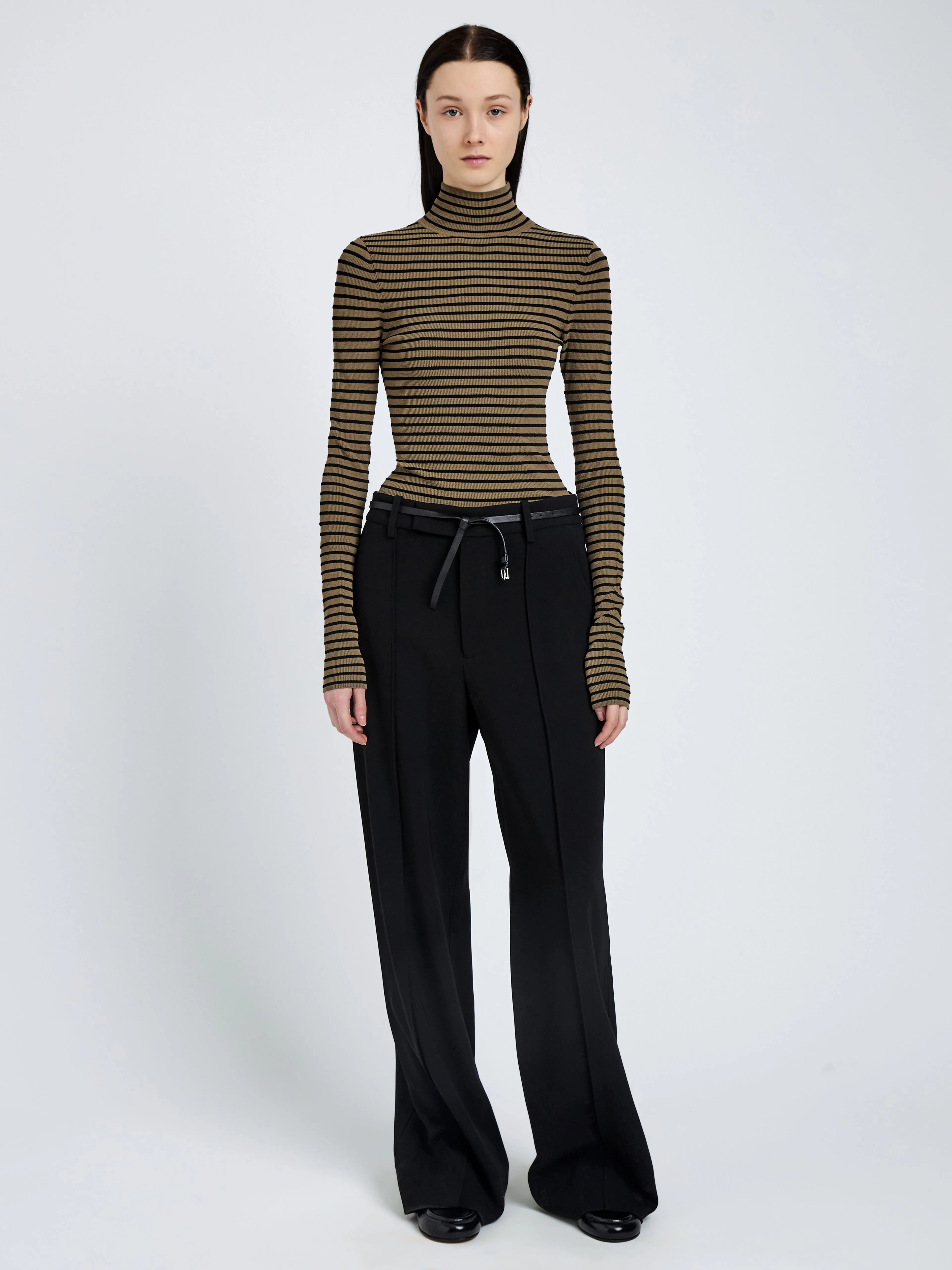 Didi Top in Matte Viscose Velvet Stripe sold by Proenza Schouler product image thumbnail 3