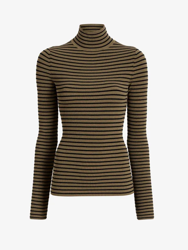 Didi Top in Matte Viscose Velvet Stripe sold by Proenza Schouler