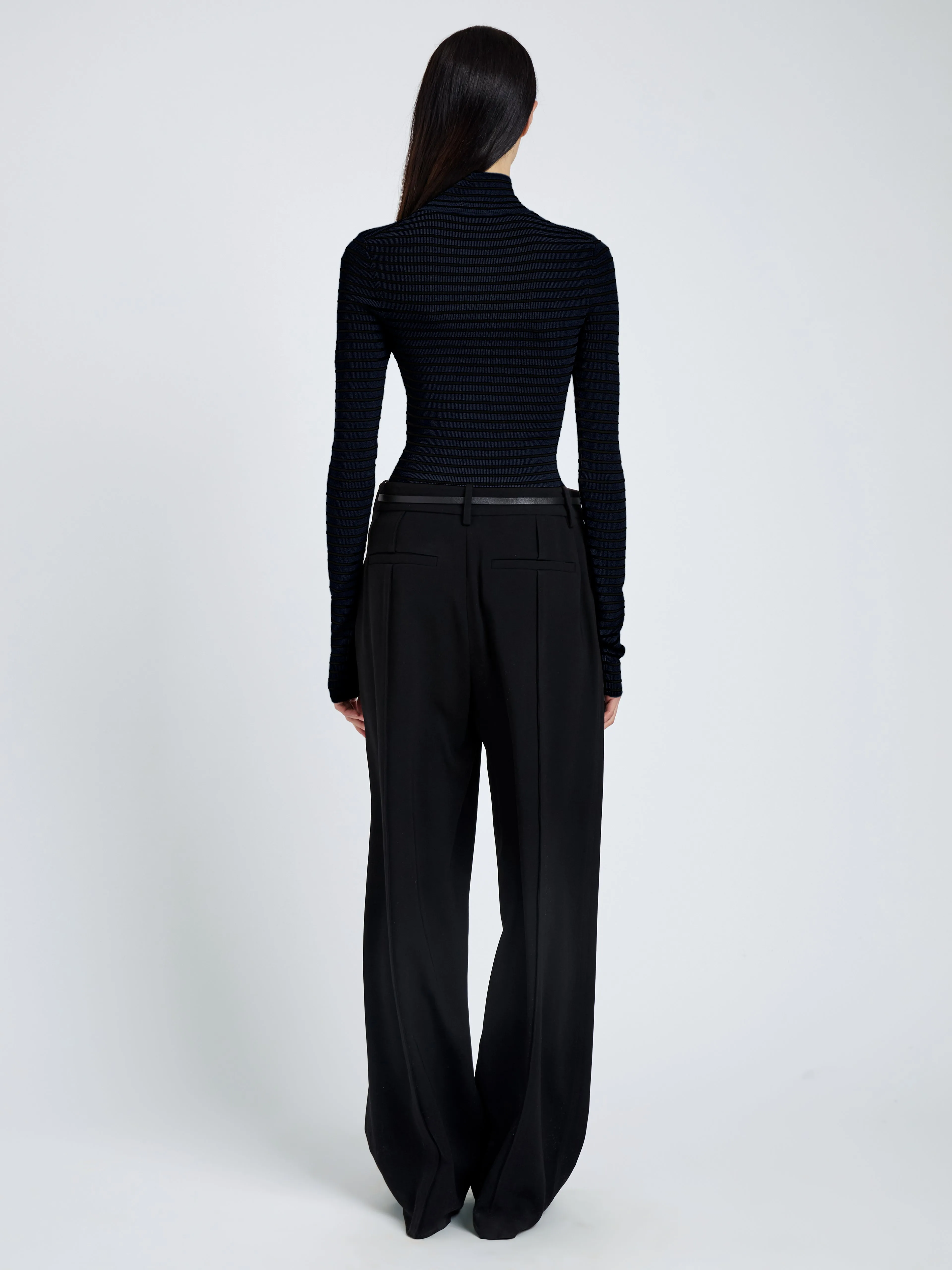 Didi Top in Matte Viscose Velvet Stripe sold by Proenza Schouler product image thumbnail 5