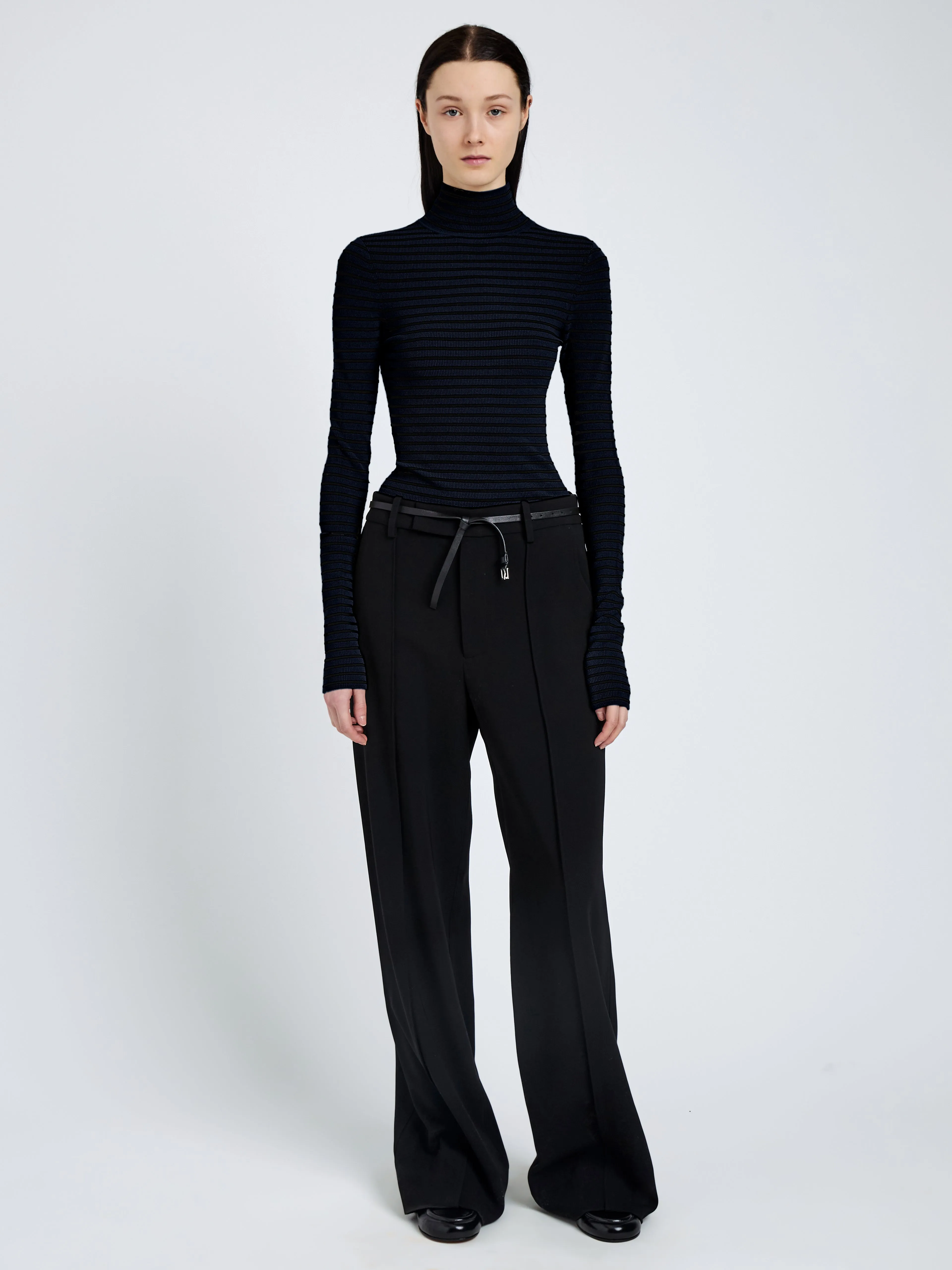 Didi Top in Matte Viscose Velvet Stripe sold by Proenza Schouler product image thumbnail 3