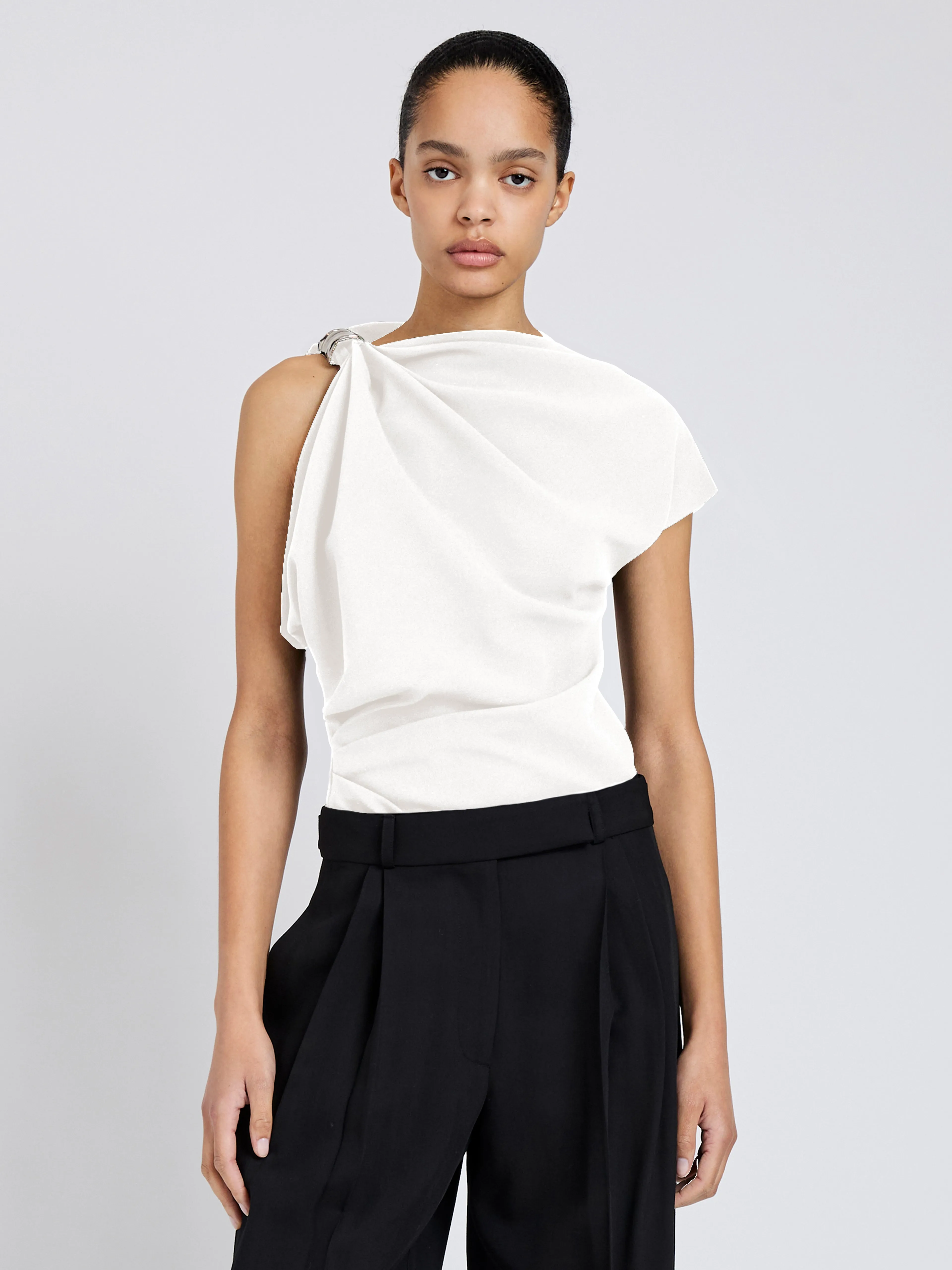 Malika Top in Matte Double Crepe sold by Proenza Schouler product image thumbnail 2