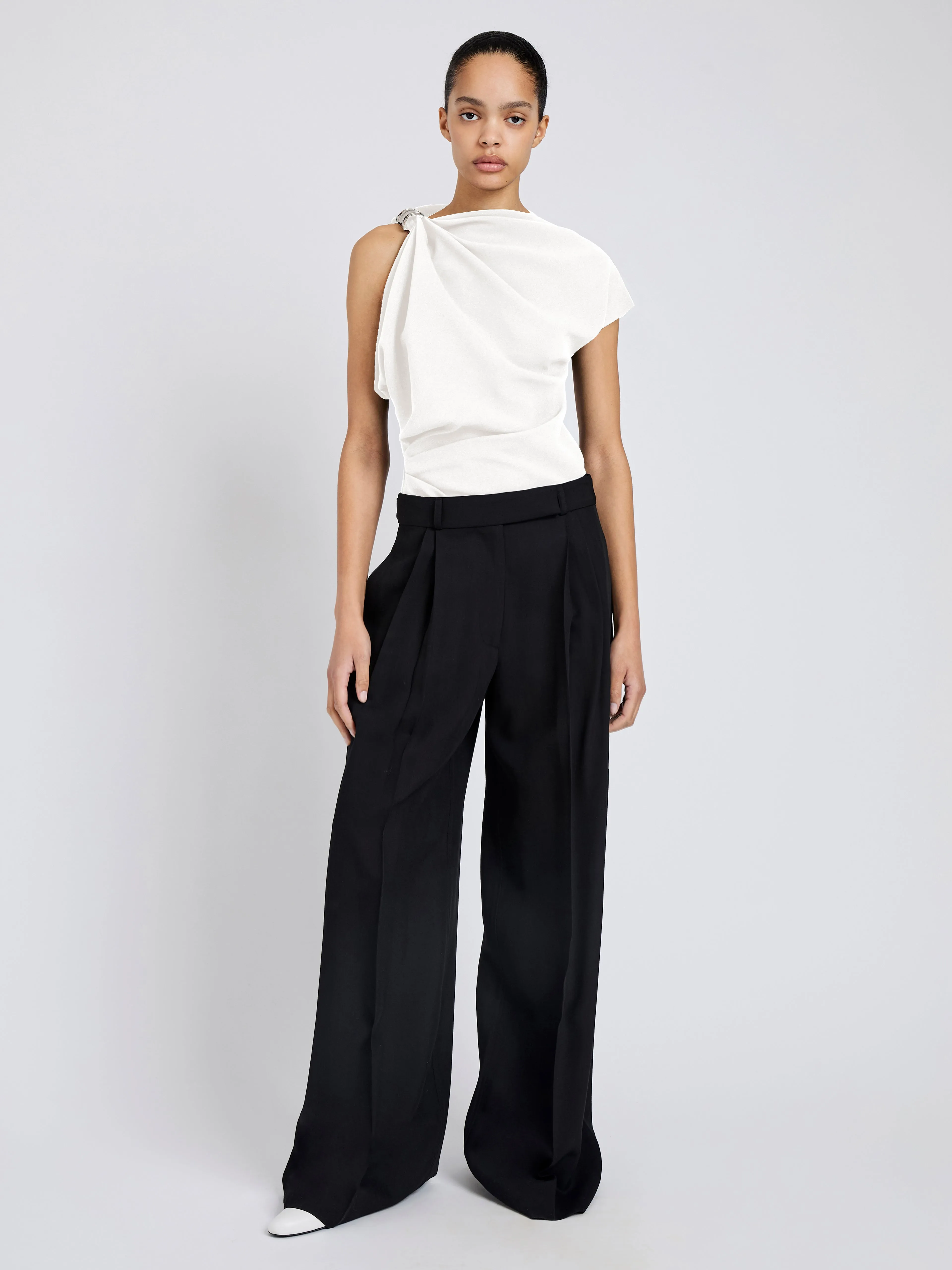 Malika Top in Matte Double Crepe sold by Proenza Schouler product image thumbnail 3