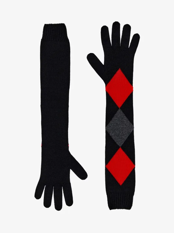 Vivian Gloves in Argyle Cashmere Knit sold by Proenza Schouler