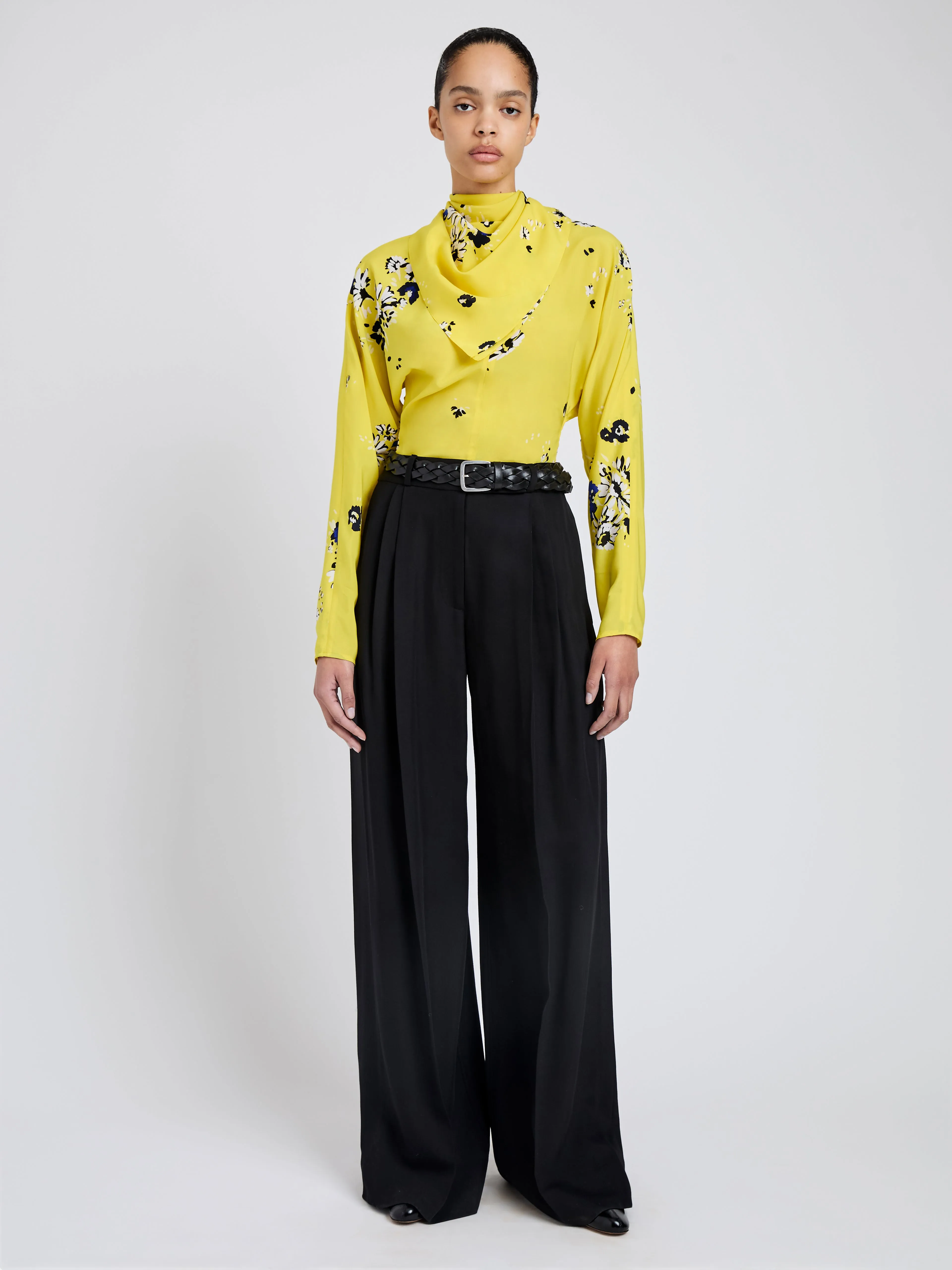 Ysabelle Top in Printed Silk Viscose sold by Proenza Schouler product image thumbnail 3