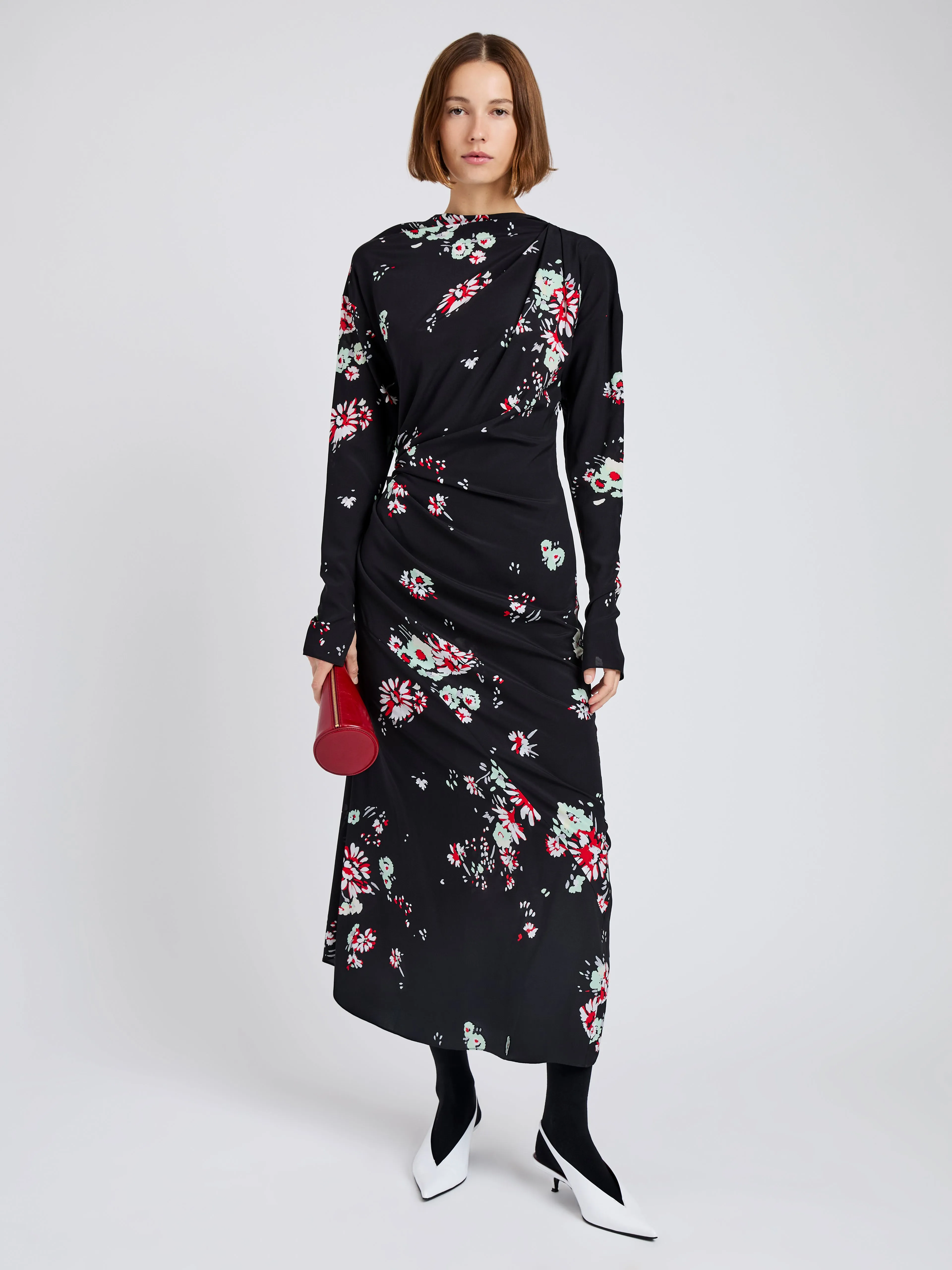 Trudie Dress in Printed Silk Viscose sold by Proenza Schouler product image thumbnail 2