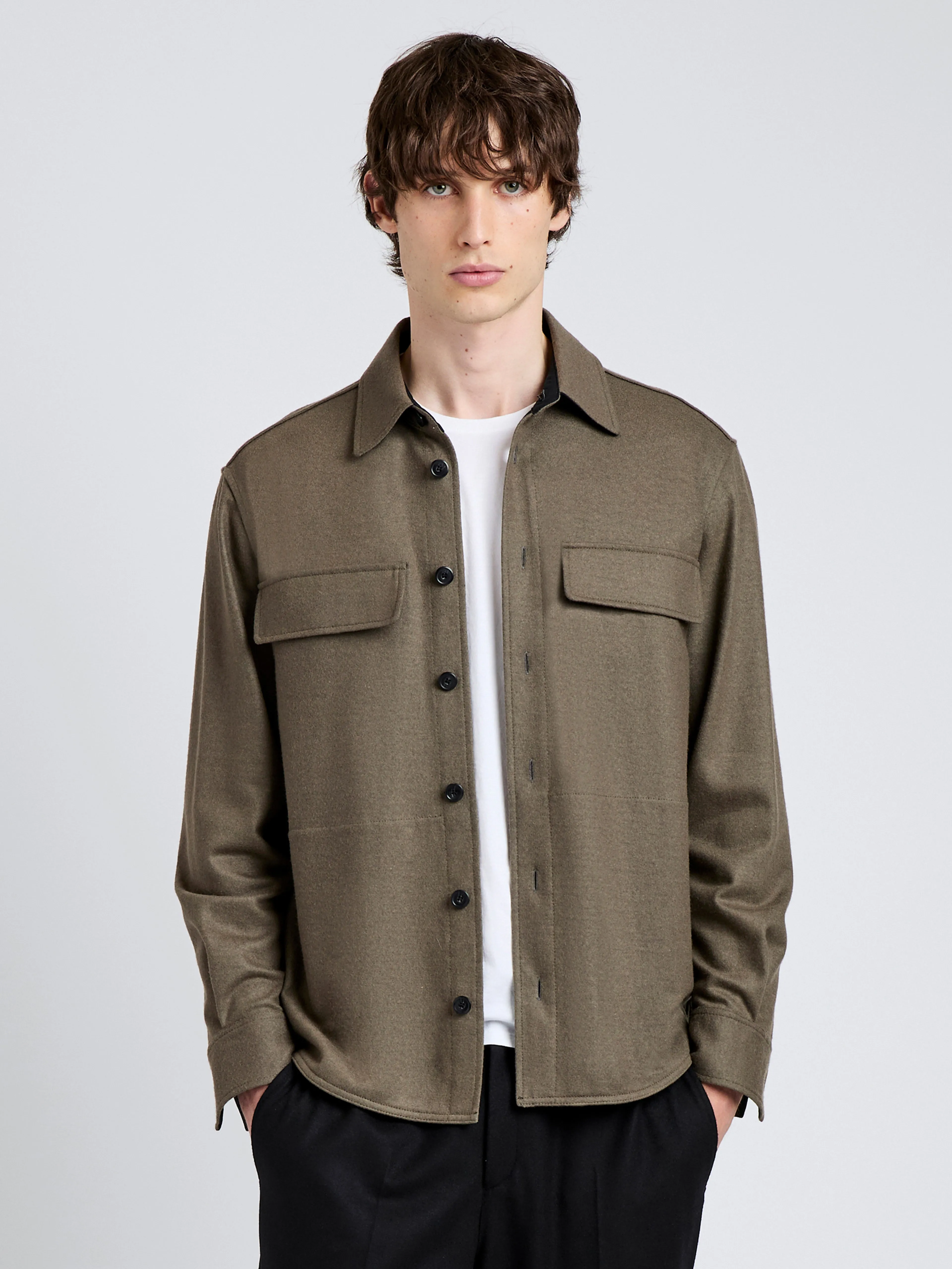Beni Shirt in Jersey Flannel sold by Proenza Schouler product image thumbnail 2