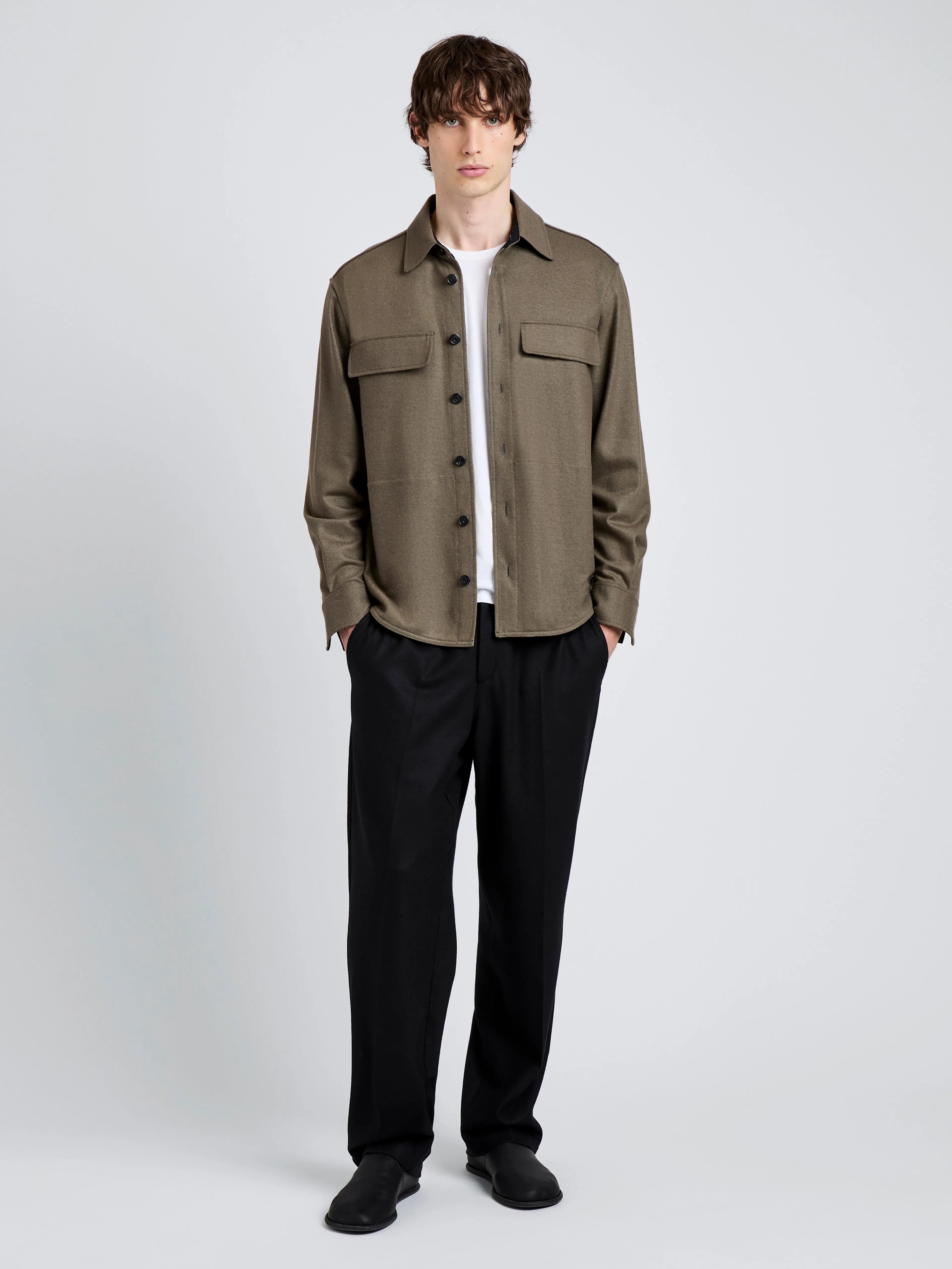 Beni Shirt in Jersey Flannel sold by Proenza Schouler product image thumbnail 3