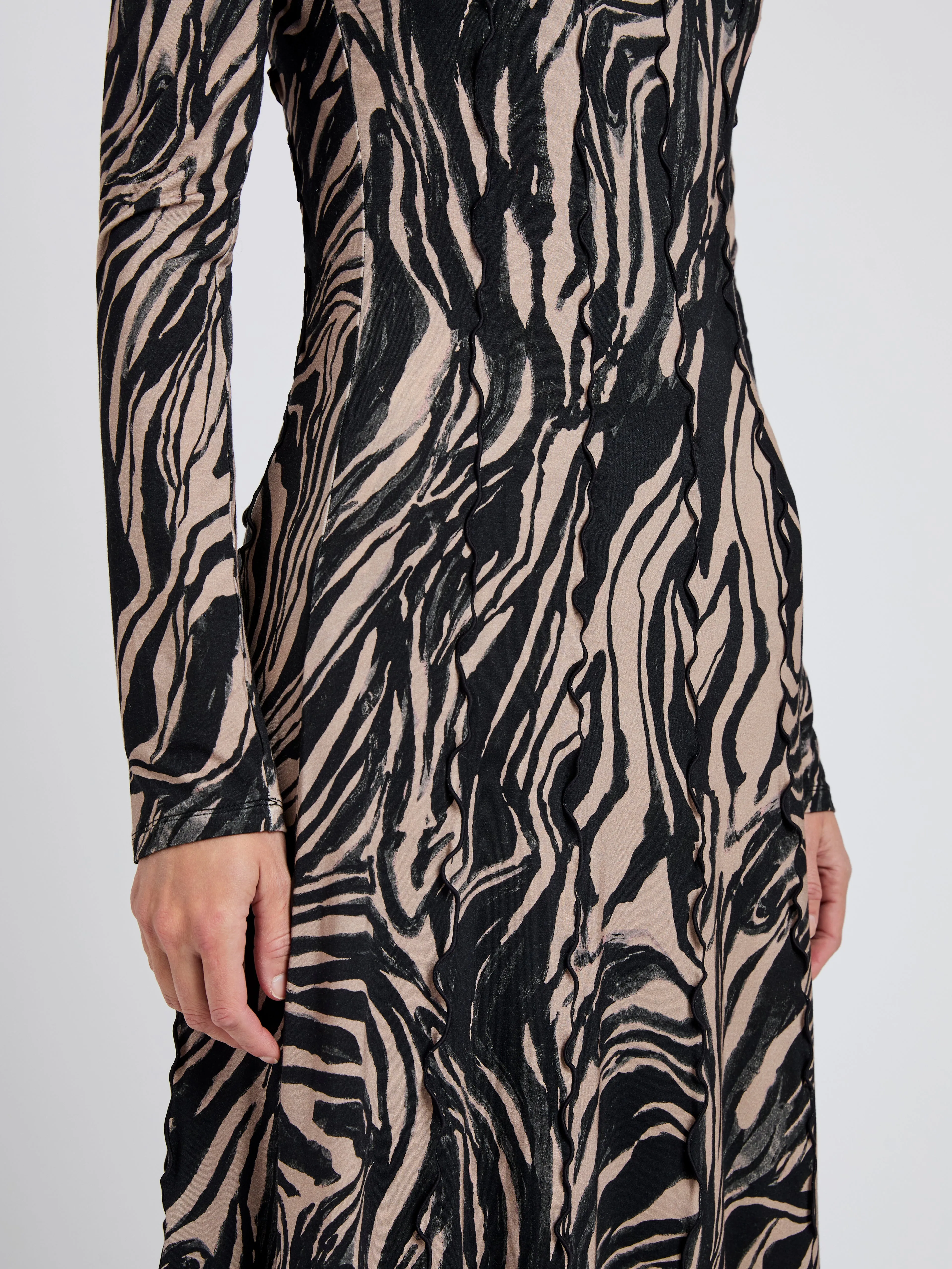Mabel Dress in Marble Jersey sold by Proenza Schouler product image thumbnail 5