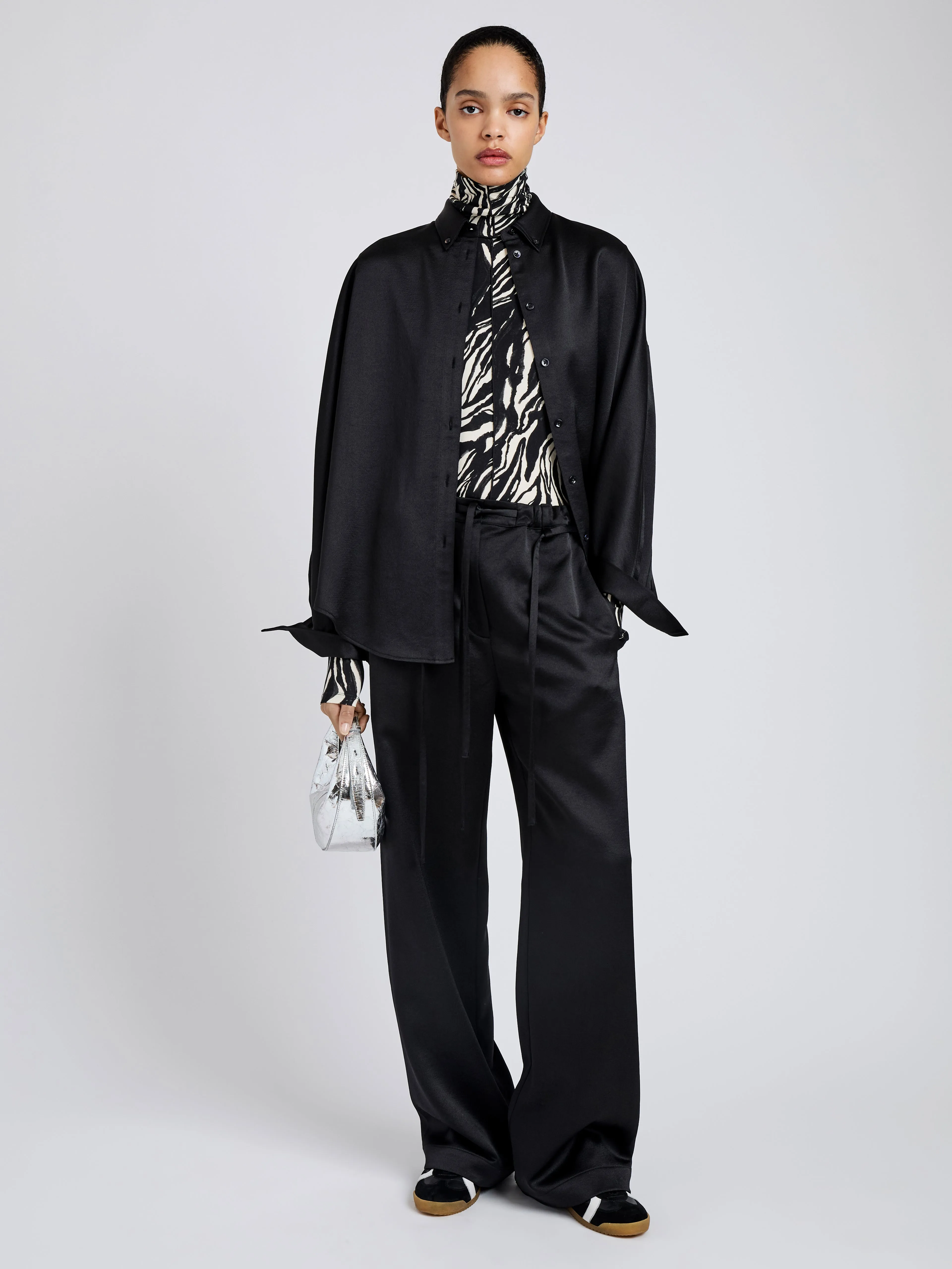 Magnus Pant in Crinkled Crepe sold by Proenza Schouler product image thumbnail 2
