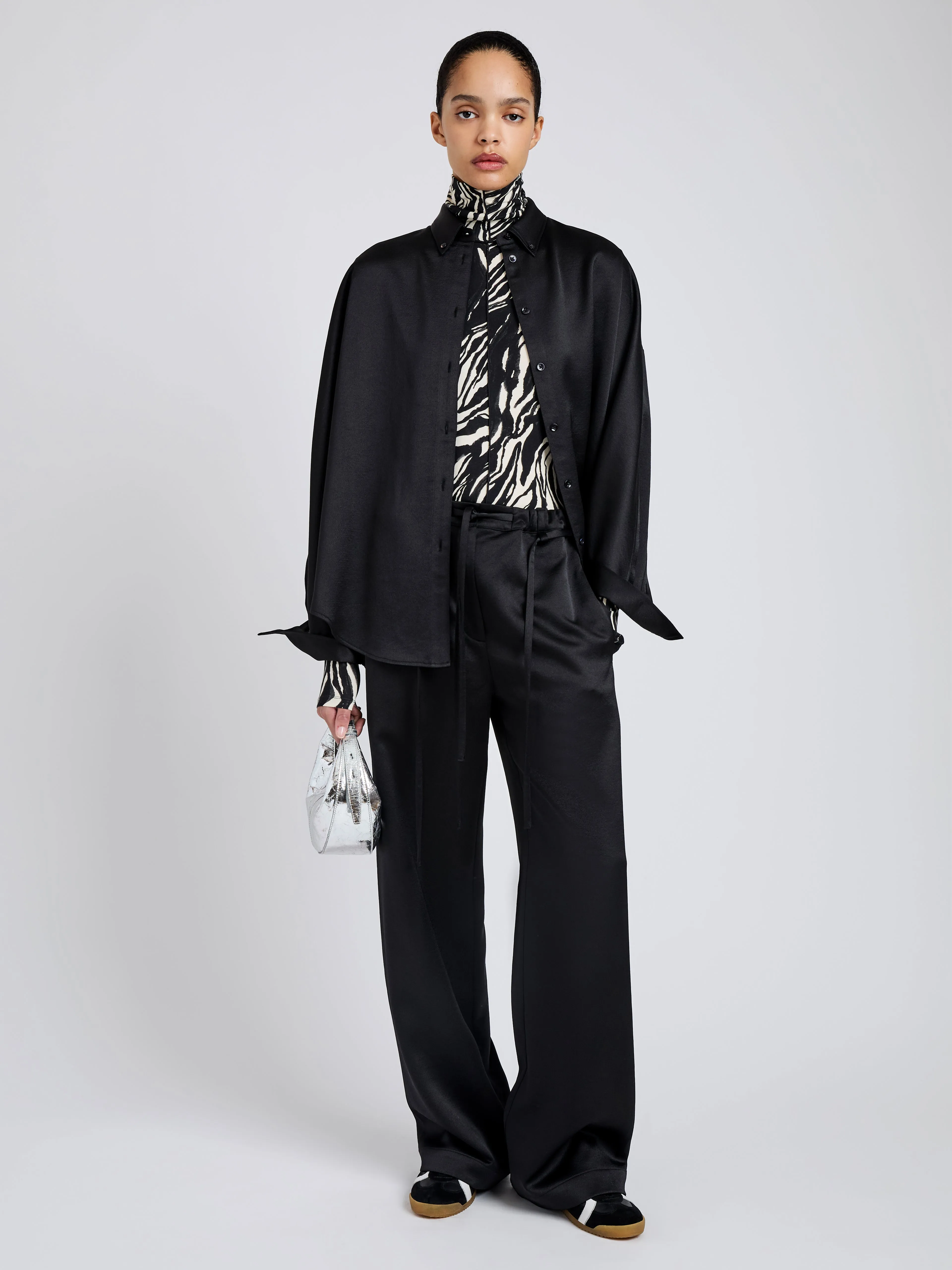 Caroline Shirt in Crinkled Crepe sold by Proenza Schouler product image thumbnail 3