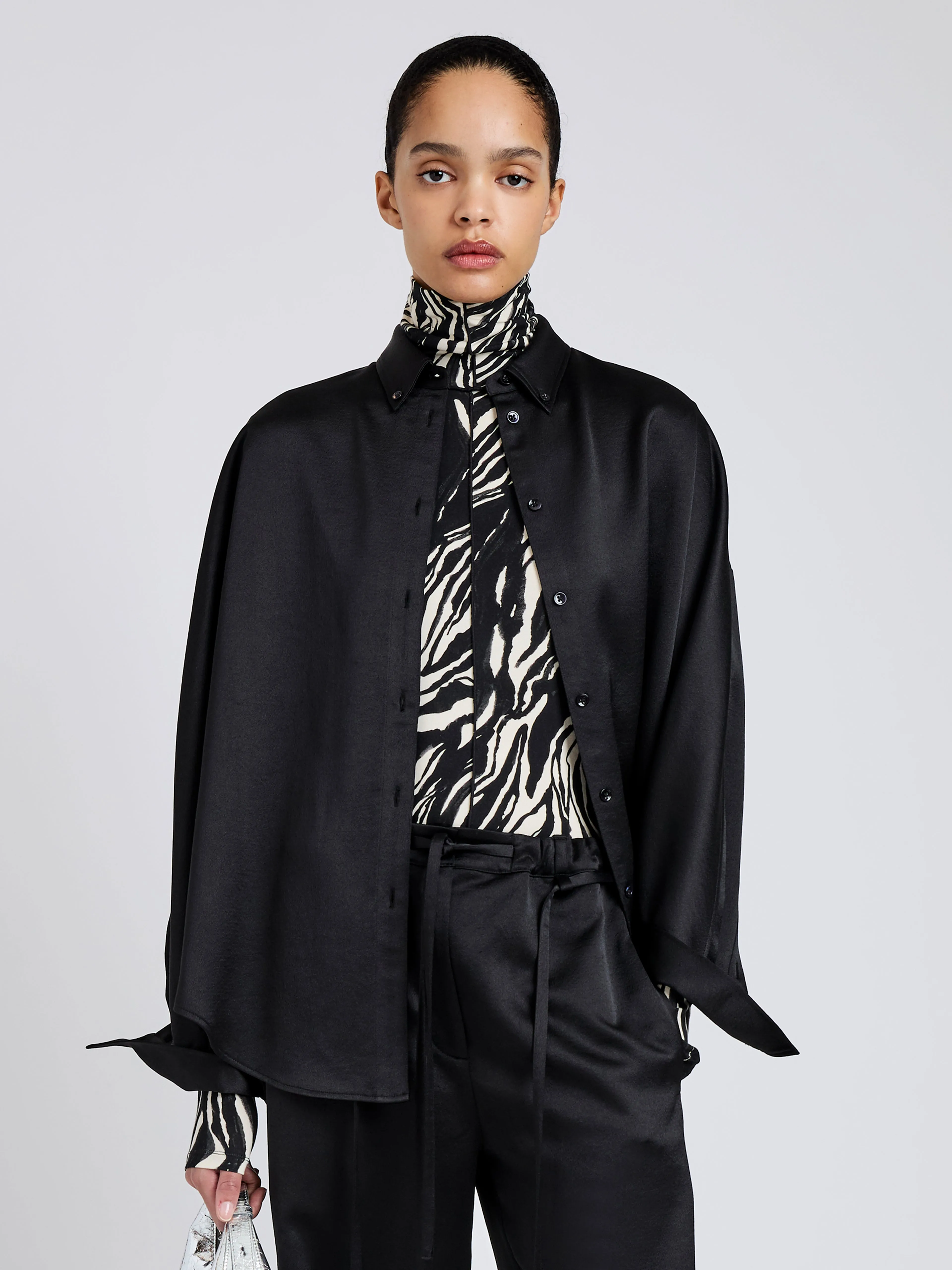 Caroline Shirt in Crinkled Crepe sold by Proenza Schouler product image thumbnail 2