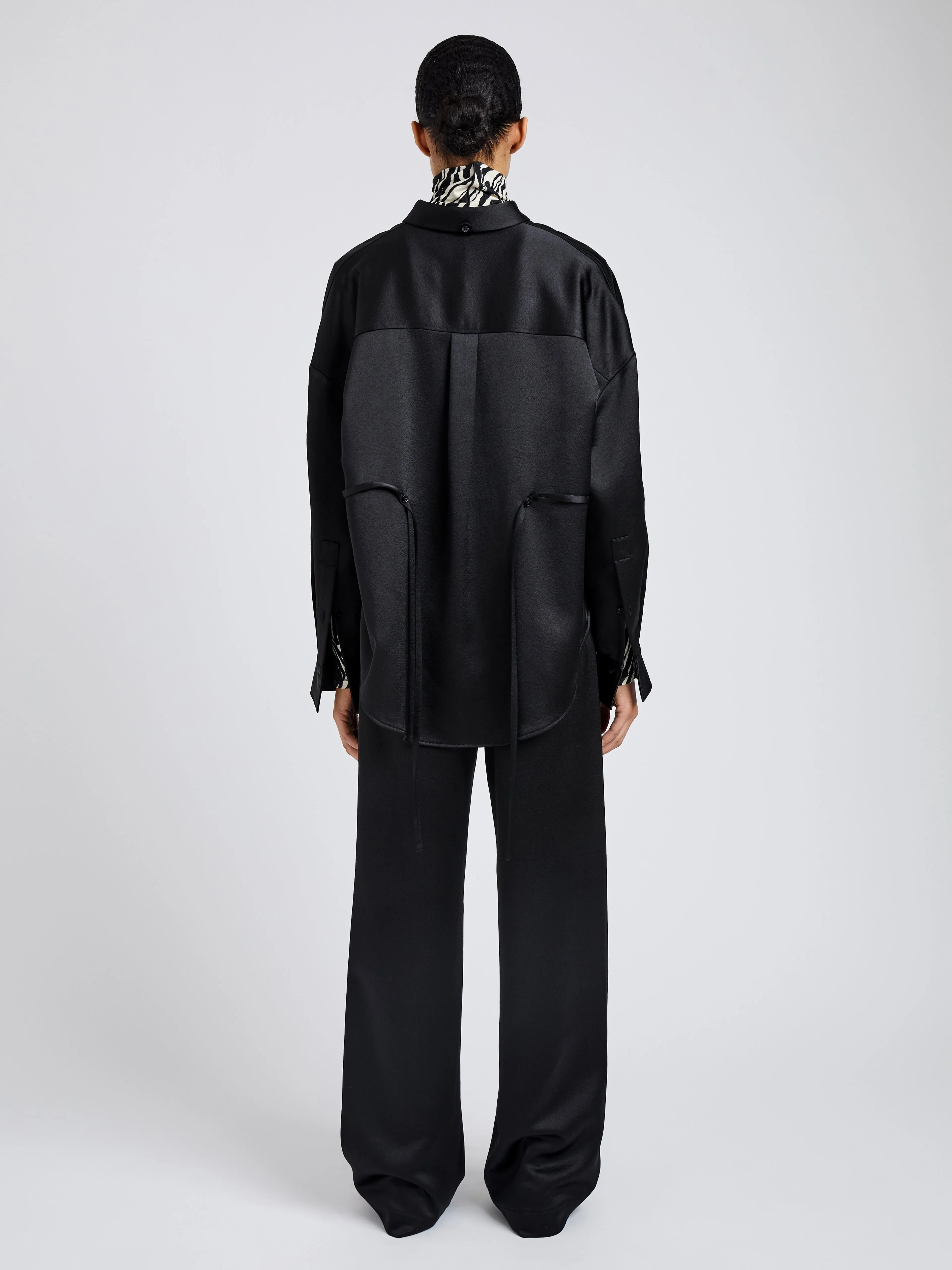 Caroline Shirt in Crinkled Crepe sold by Proenza Schouler product image thumbnail 5