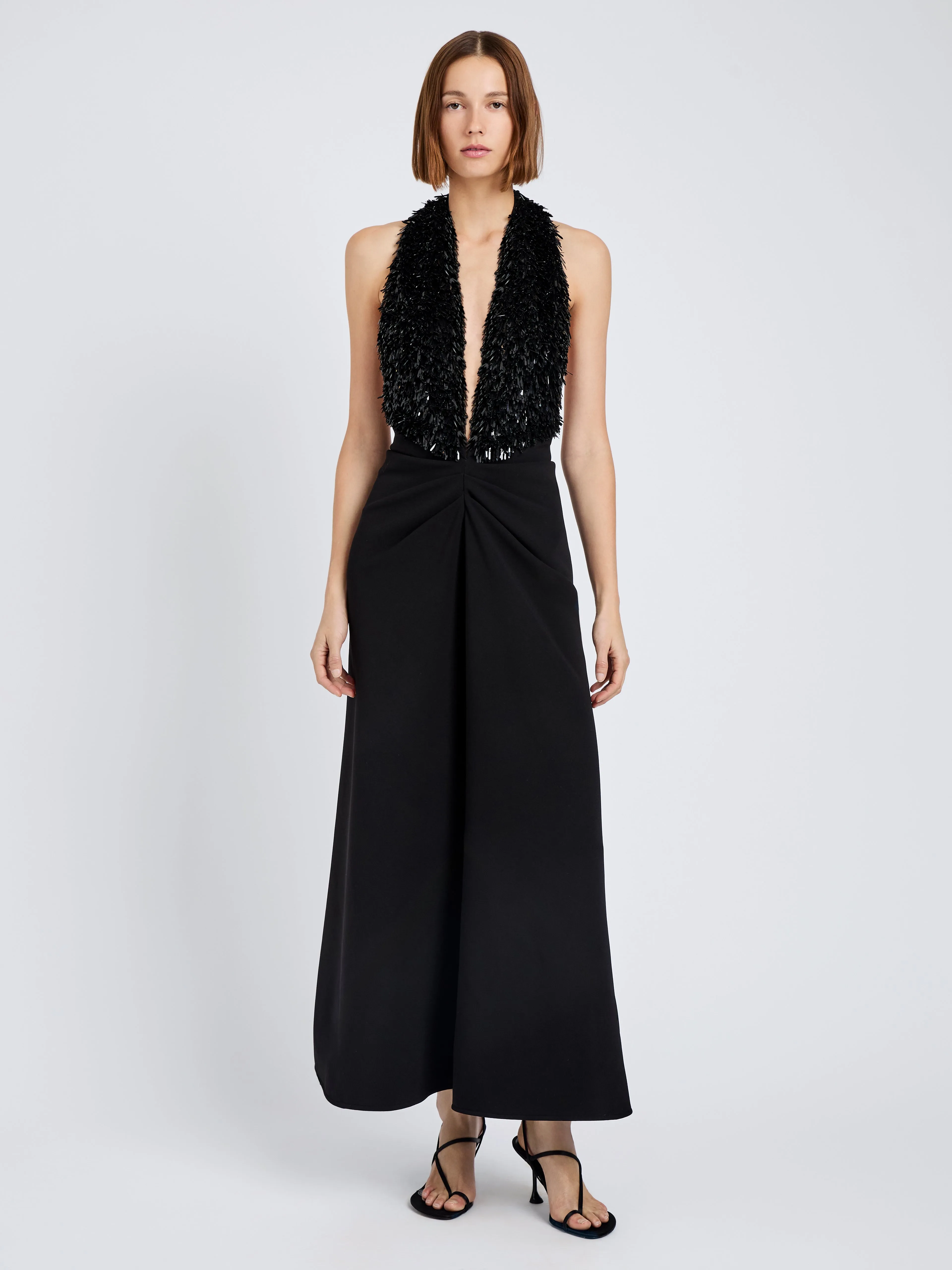 Moira Dress in Embroidered Compact Crepe sold by Proenza Schouler product image thumbnail 2