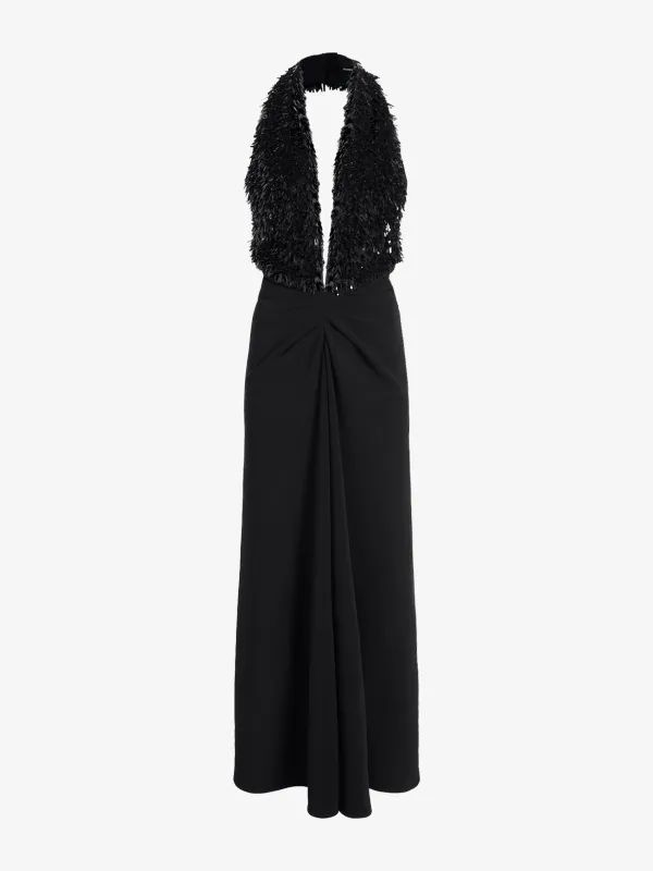 Moira Dress in Embroidered Compact Crepe sold by Proenza Schouler