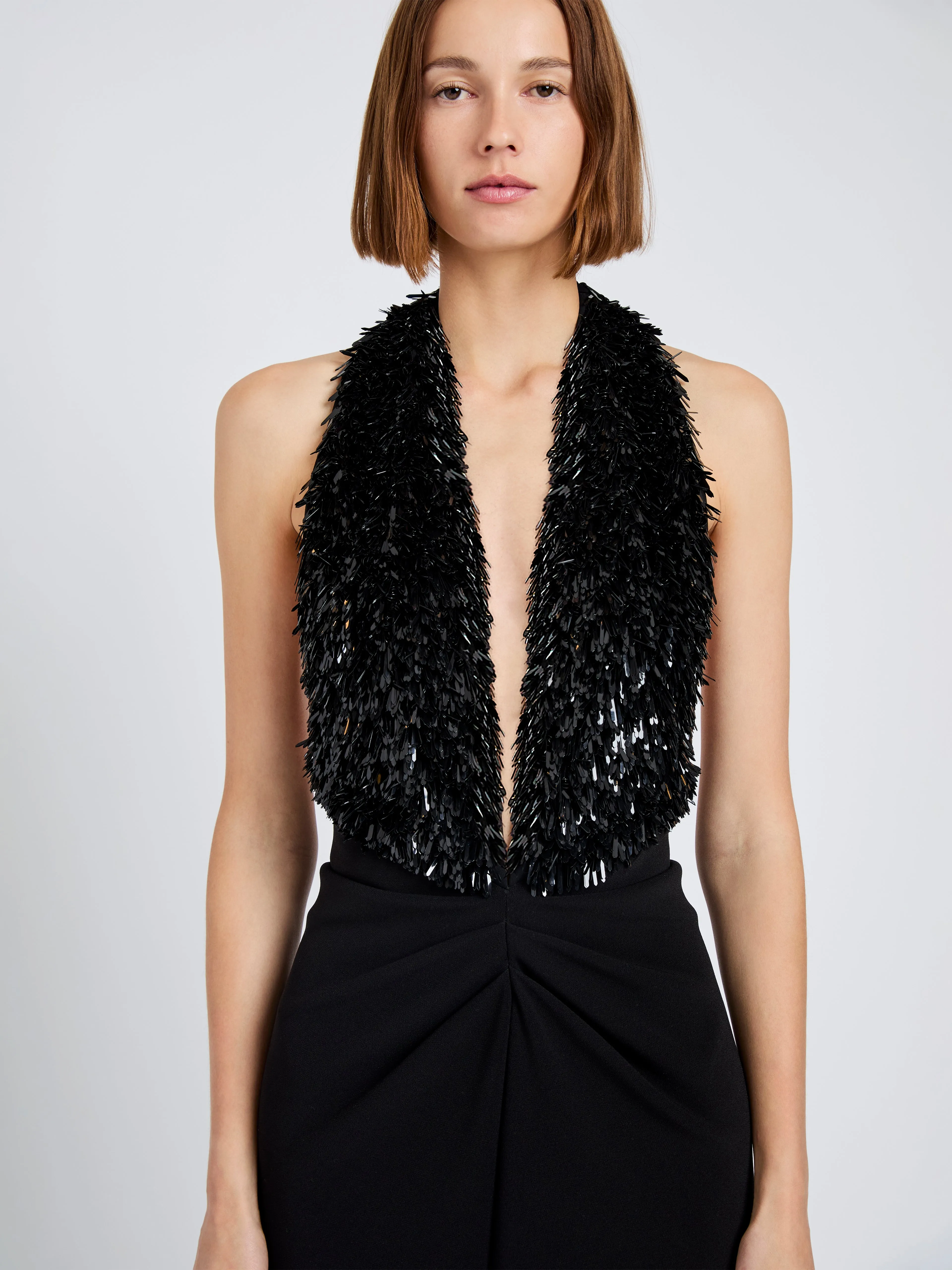 Moira Dress in Embroidered Compact Crepe sold by Proenza Schouler product image thumbnail 5