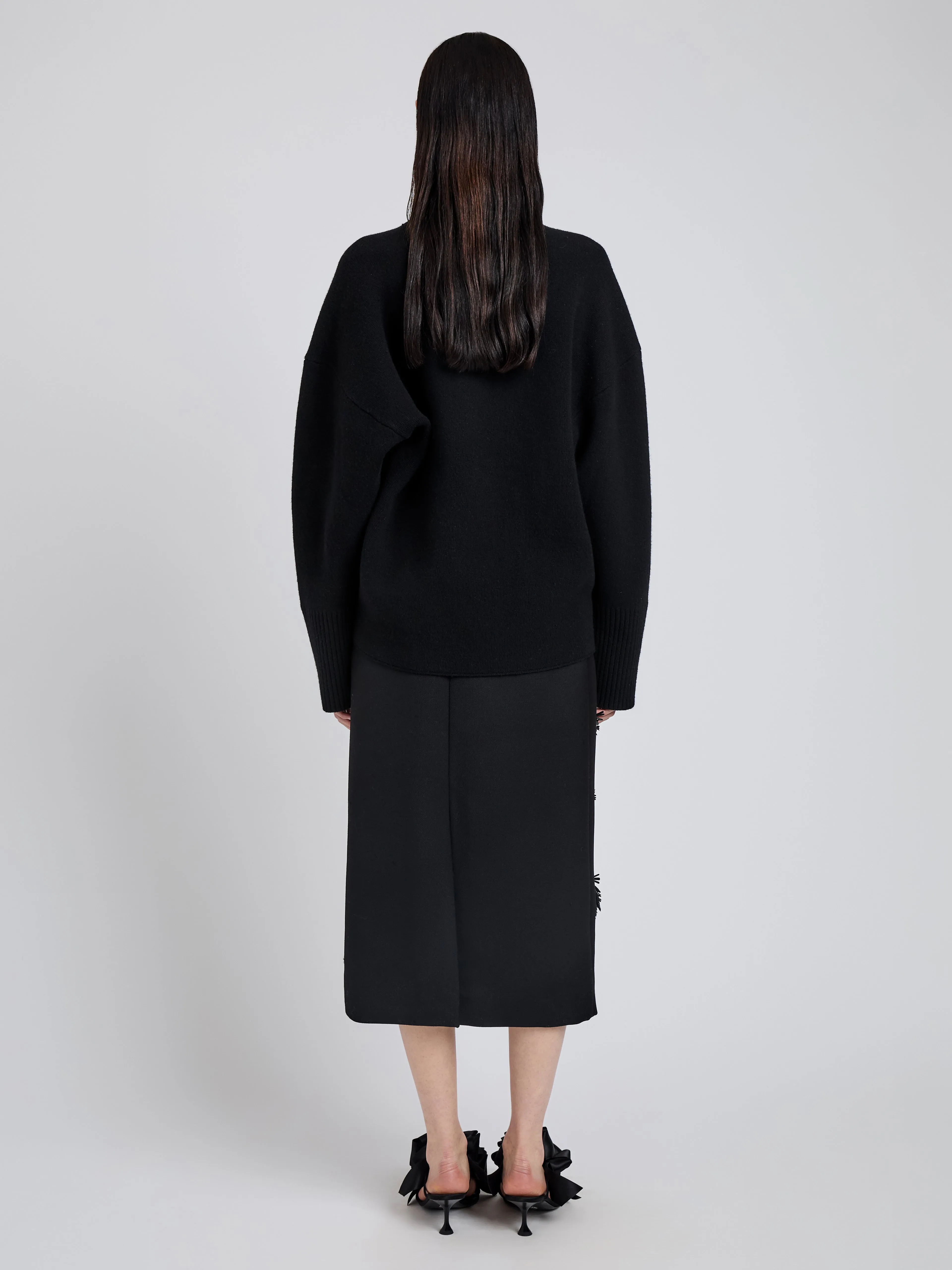 Moira Skirt in Embroidered Compact Crepe sold by Proenza Schouler product image thumbnail 4
