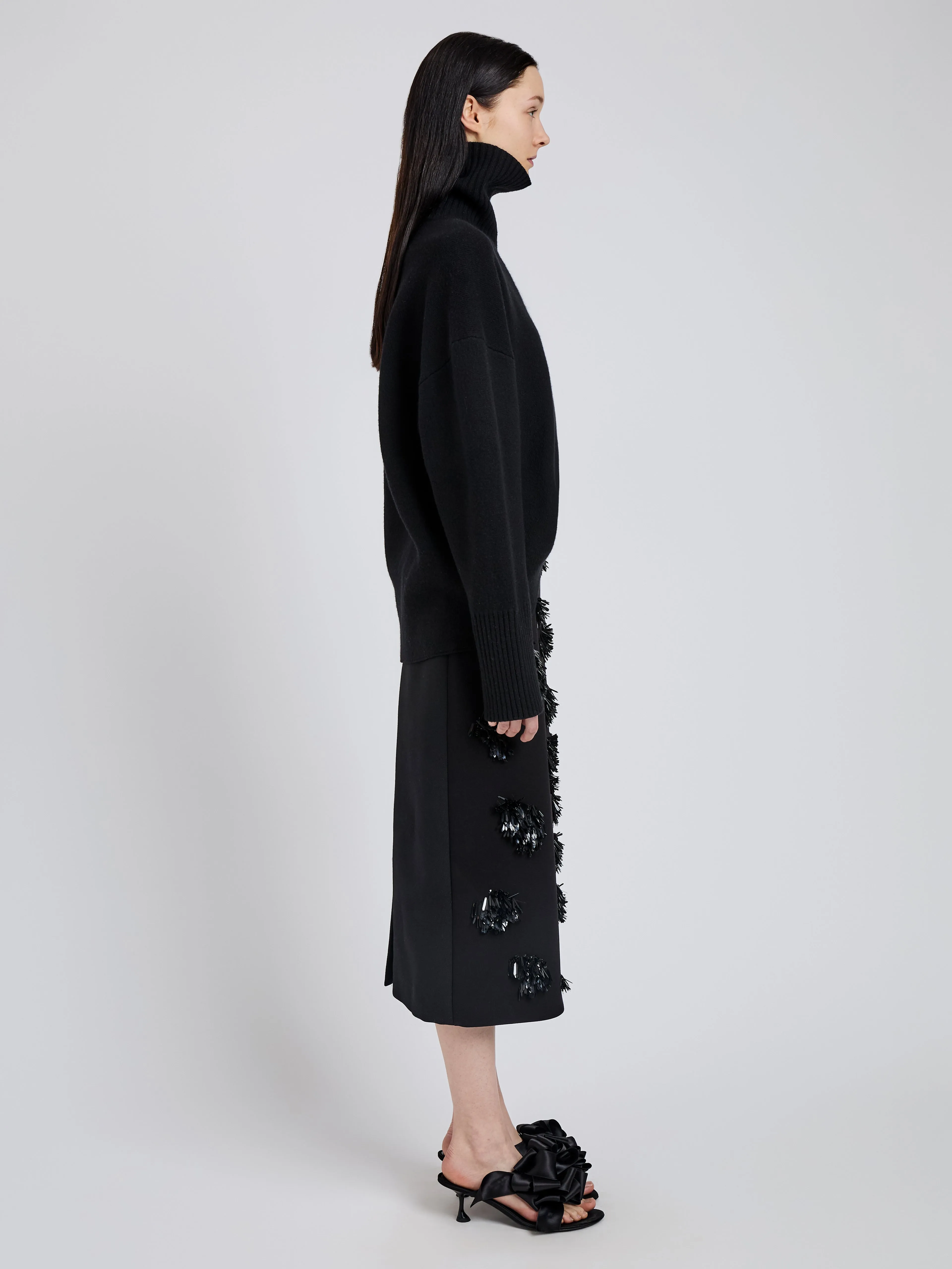 Moira Skirt in Embroidered Compact Crepe sold by Proenza Schouler product image thumbnail 3