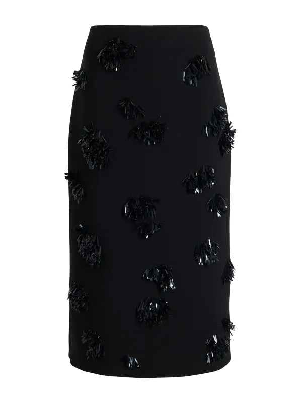 Moira Skirt in Embroidered Compact Crepe made by Proenza Schouler