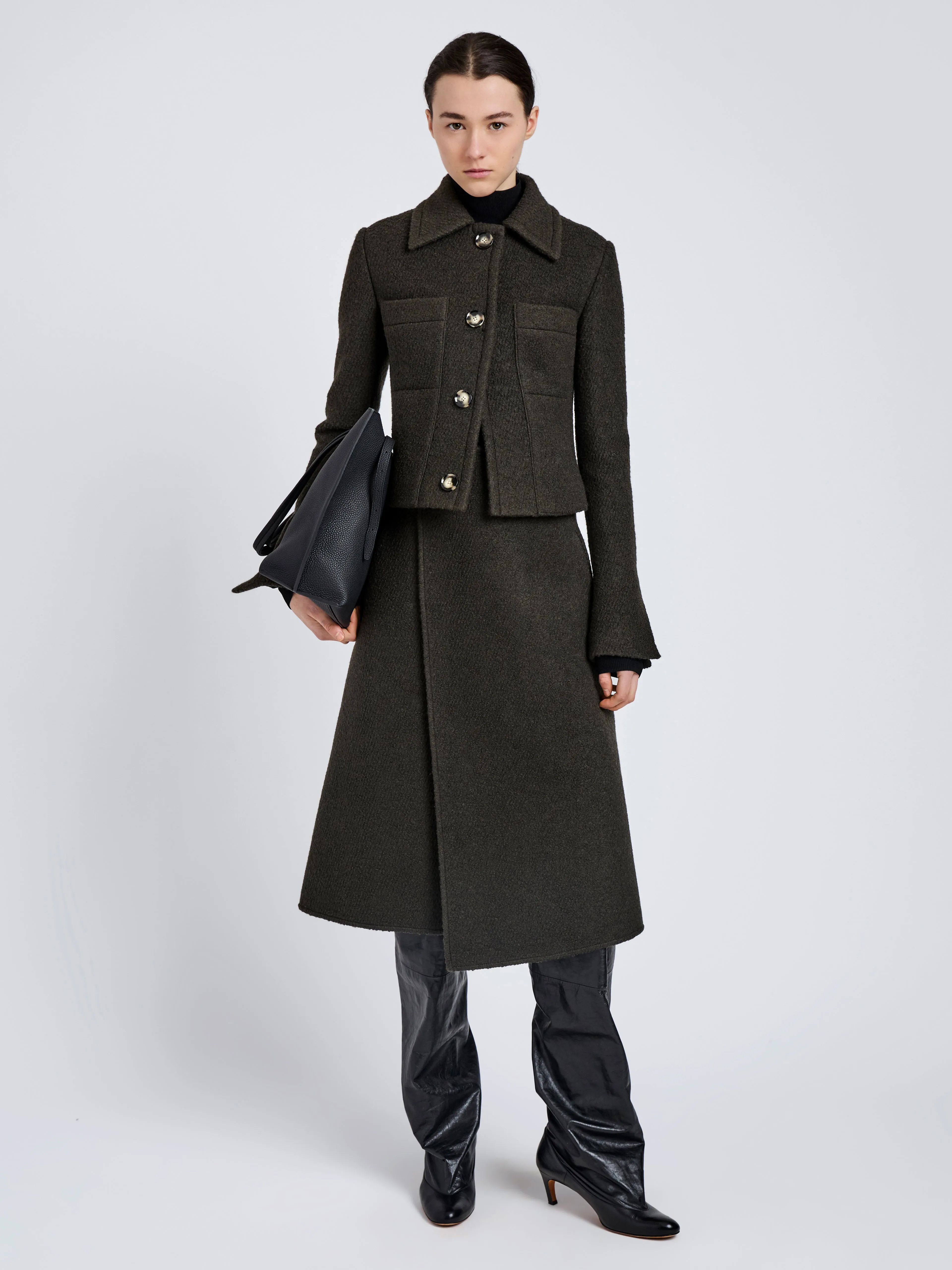 Kinsley Jacket in Boucle Twill Suiting sold by Proenza Schouler product image thumbnail 3