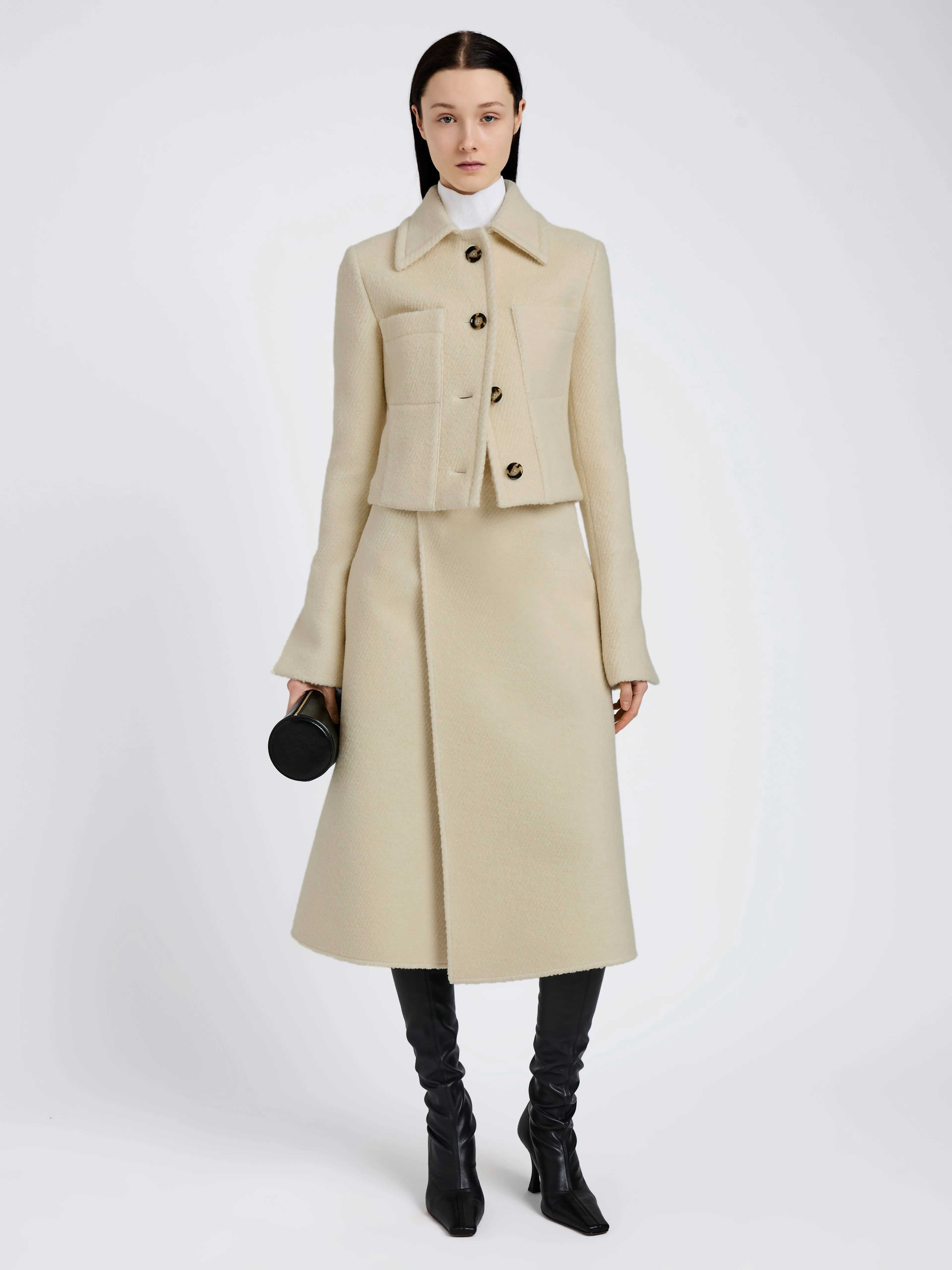 Kinsley Jacket in Boucle Twill Suiting sold by Proenza Schouler product image thumbnail 3