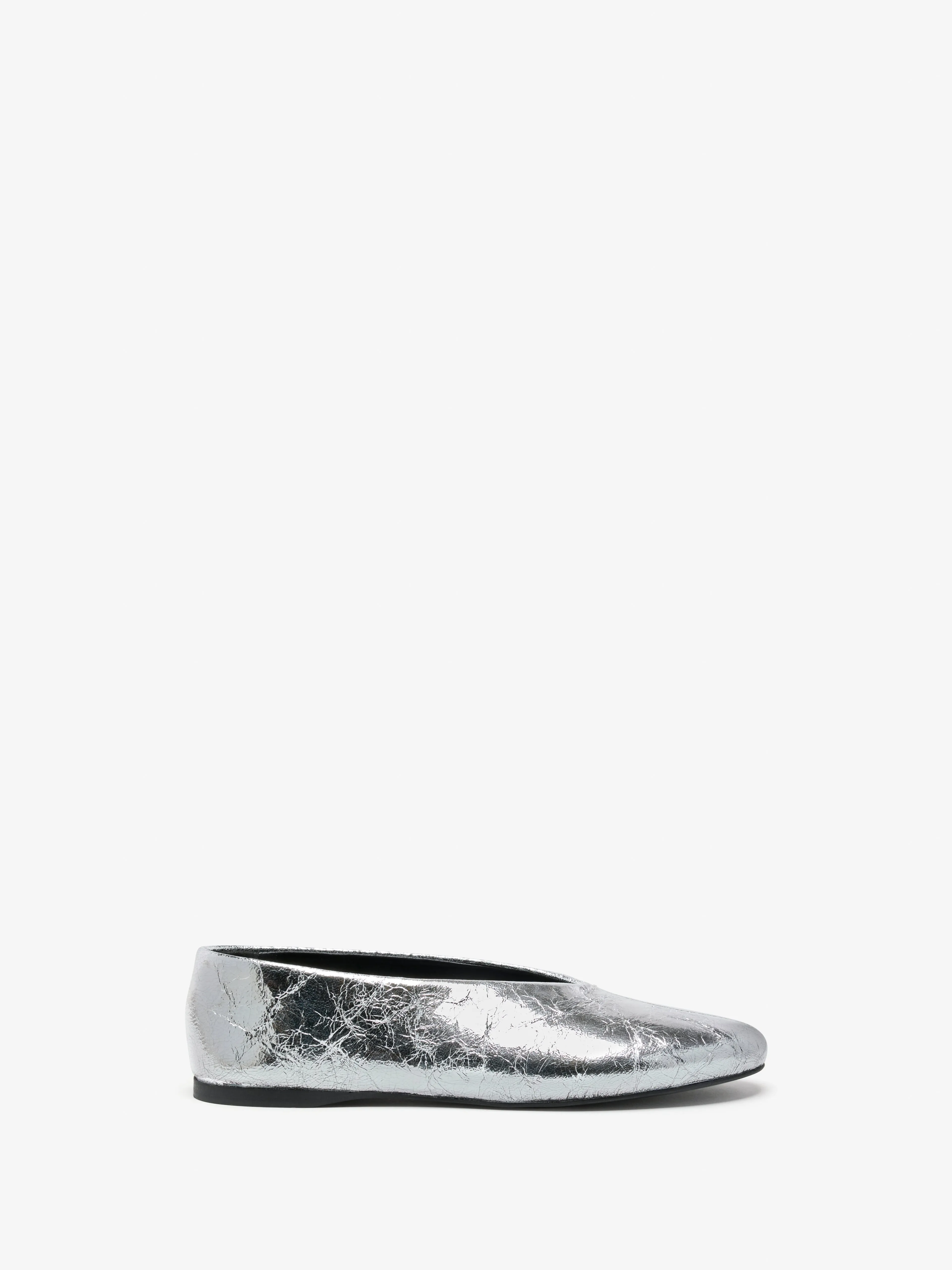 Tee Ballet Flats in Crinkle Metallic sold by Proenza Schouler