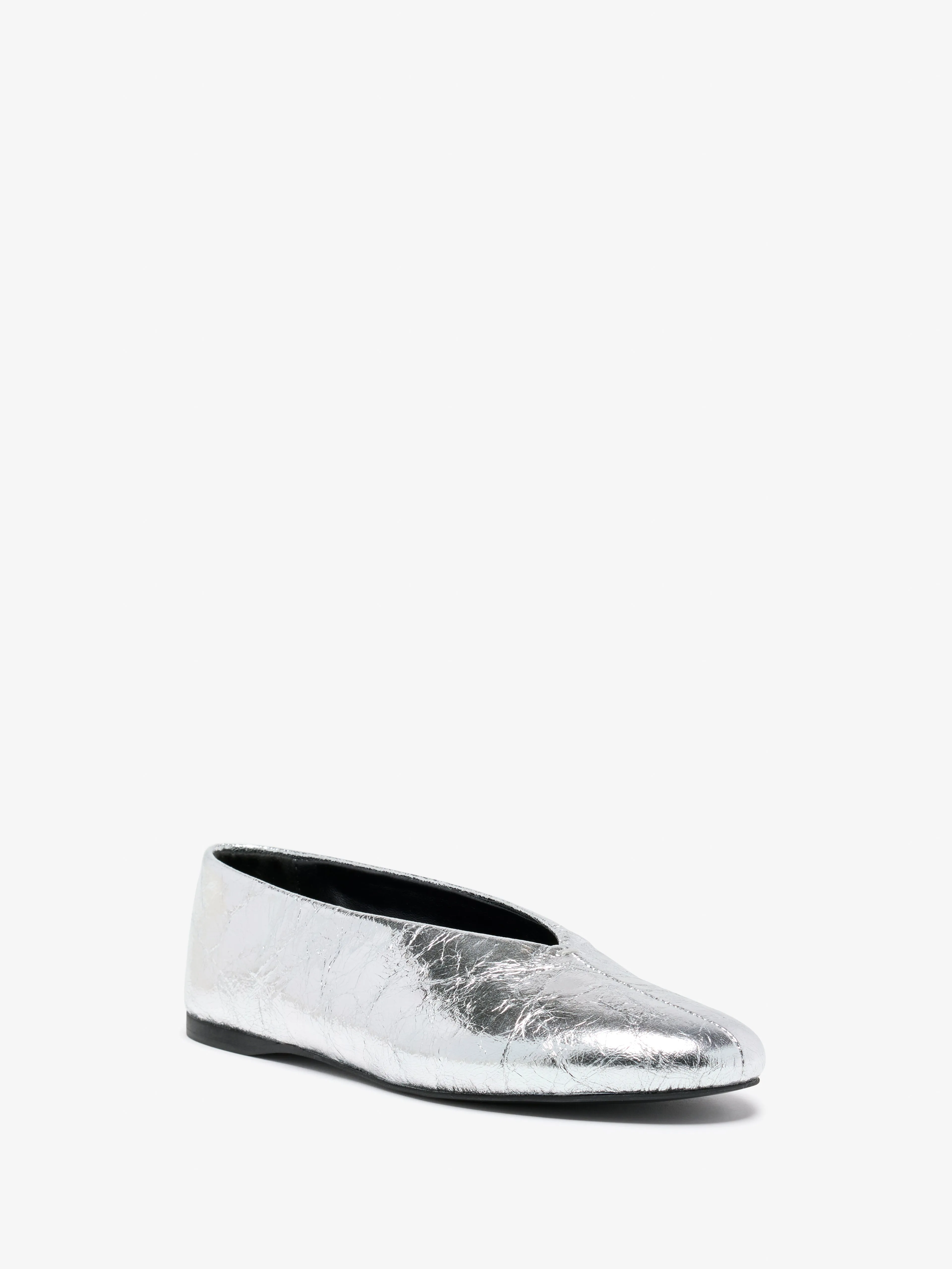 Tee Ballet Flats in Crinkle Metallic sold by Proenza Schouler product image thumbnail 2