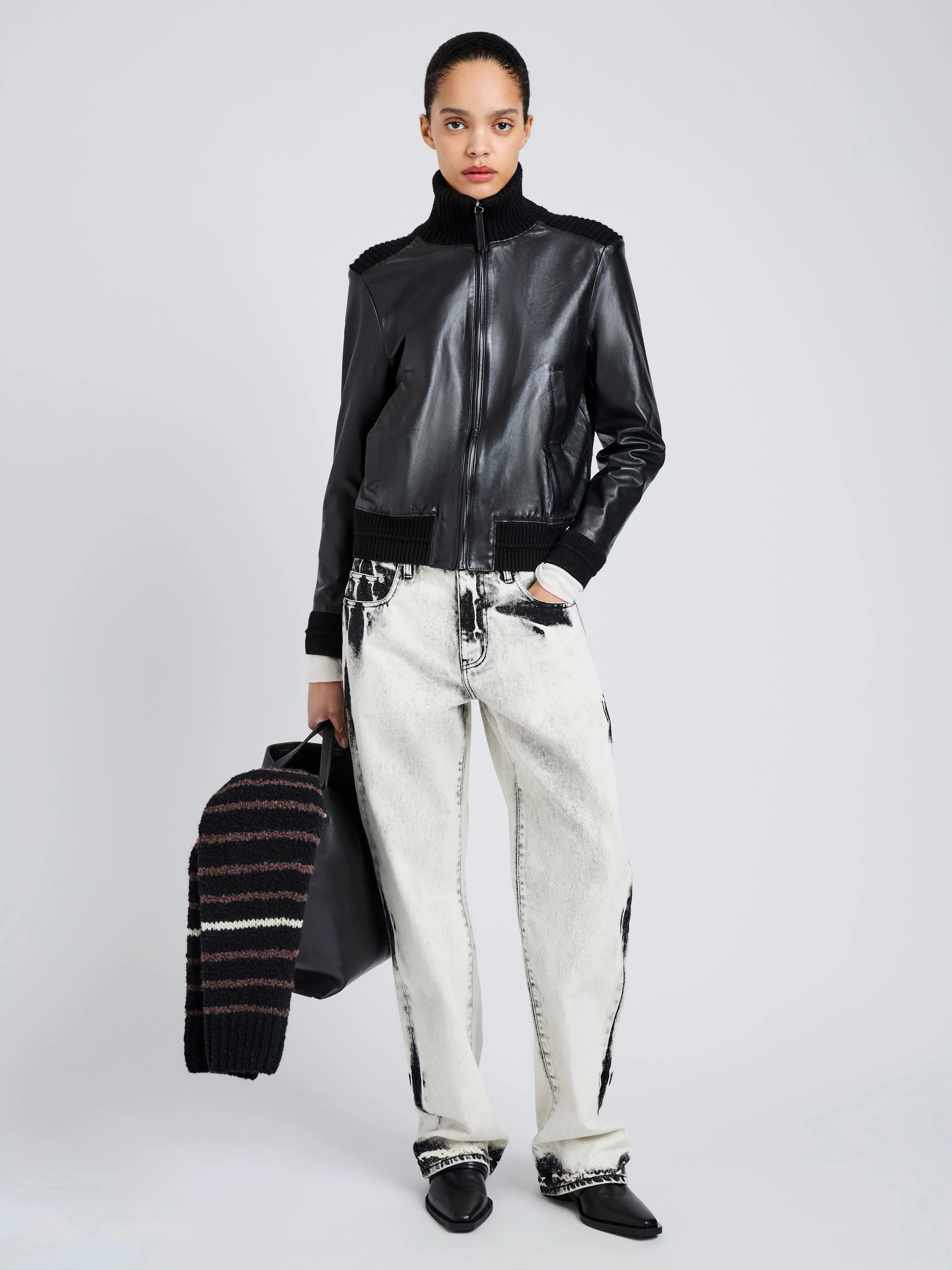 Elenora Jacket in Lightweight Leather sold by Proenza Schouler product image thumbnail 3