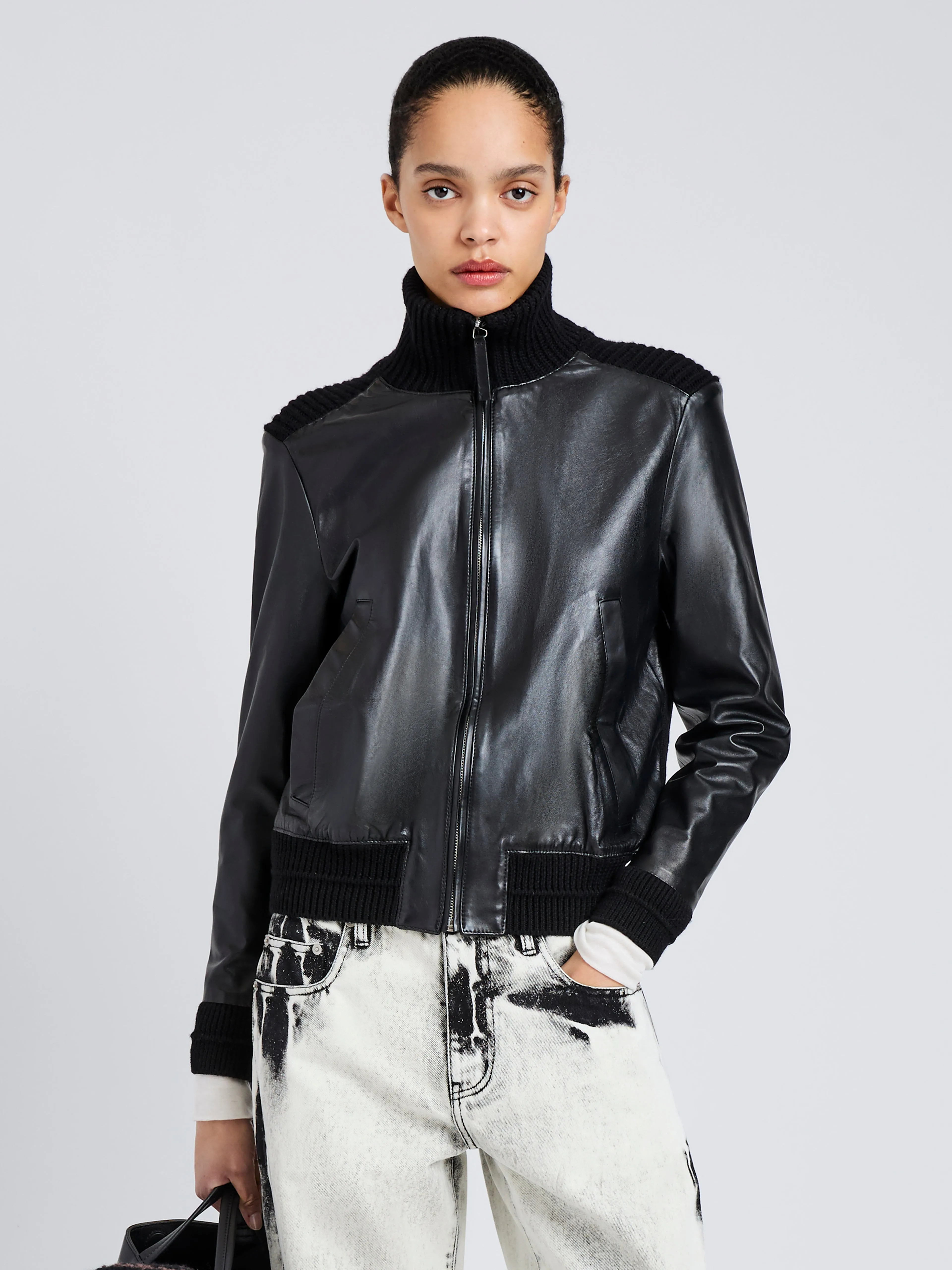 Elenora Jacket in Lightweight Leather sold by Proenza Schouler product image thumbnail 2