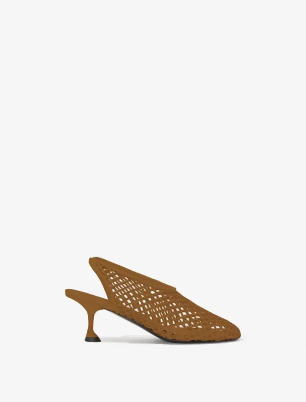 Tee Perforated Slingback Pumps in Nappa sold by Proenza Schouler