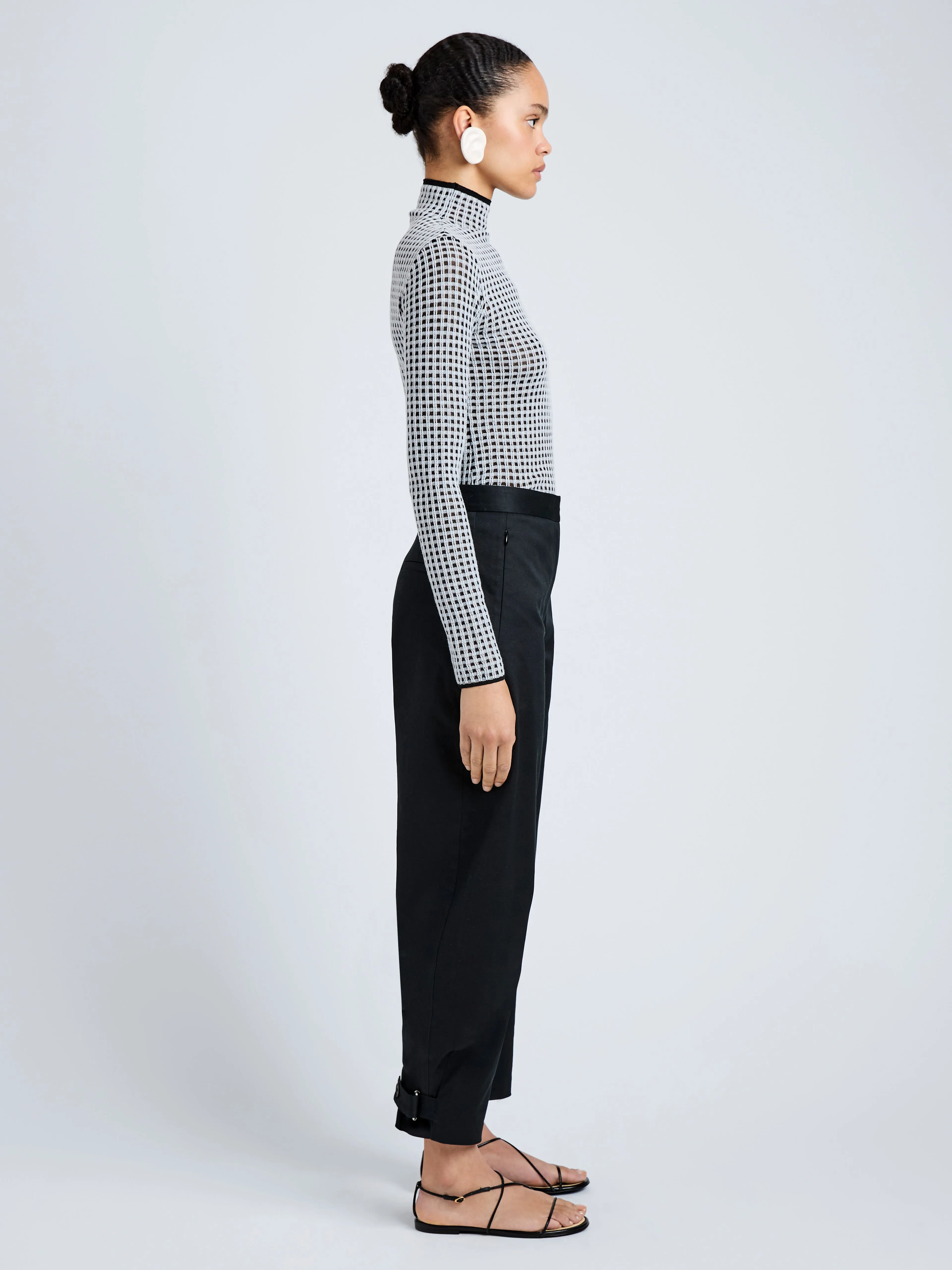 Zella Top in Check Merino sold by Proenza Schouler product image thumbnail 4