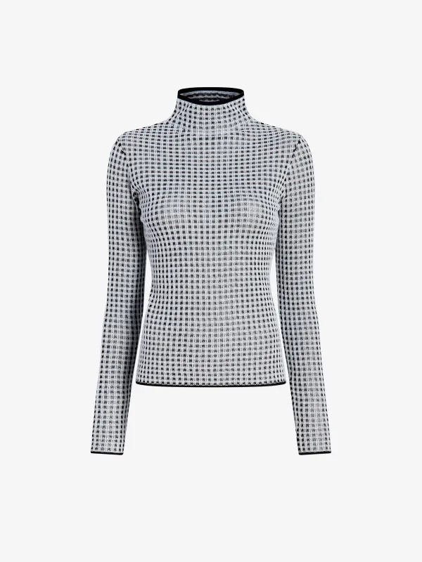 Zella Top in Check Merino sold by Proenza Schouler
