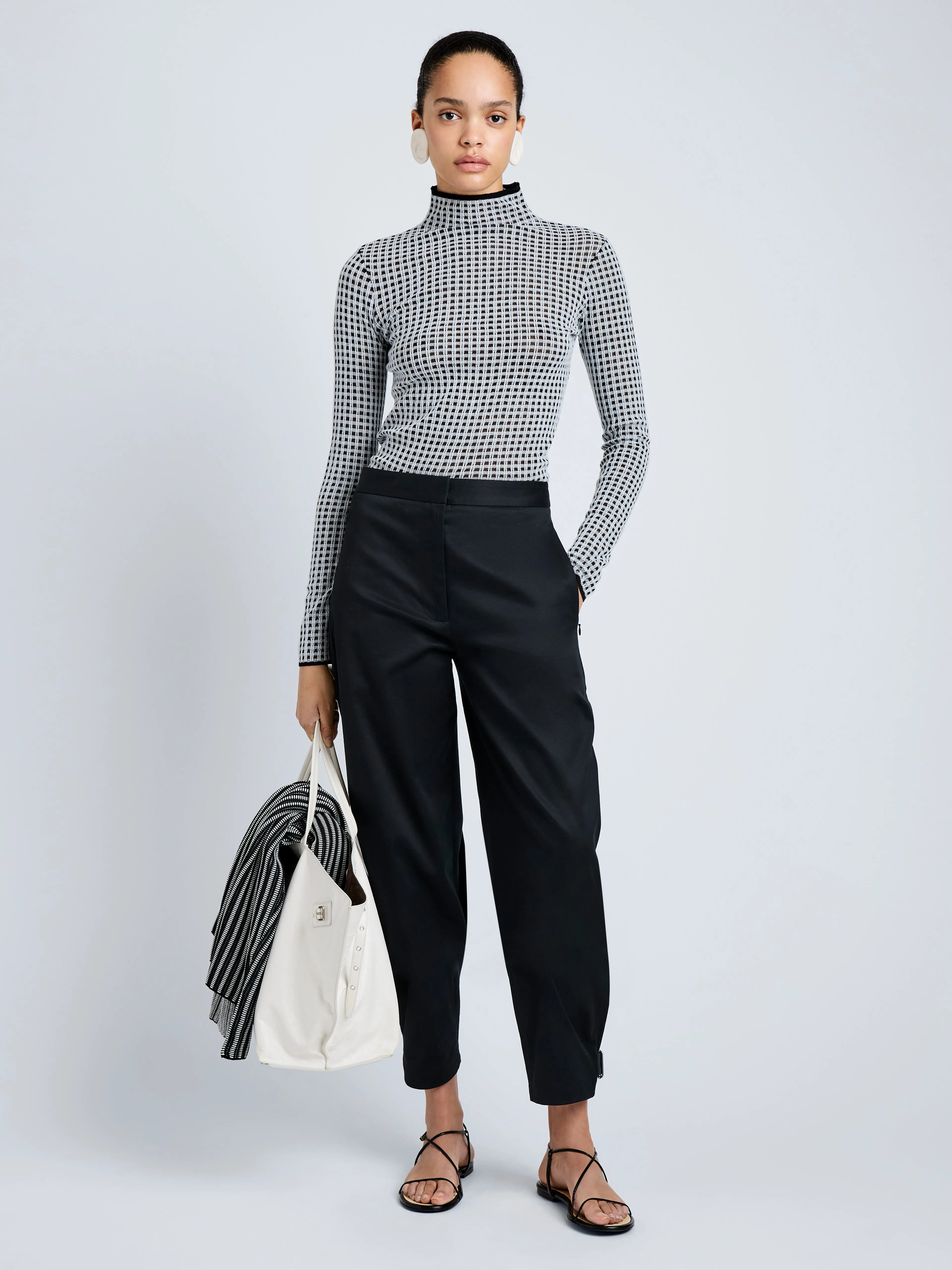 Zella Top in Check Merino sold by Proenza Schouler product image thumbnail 3