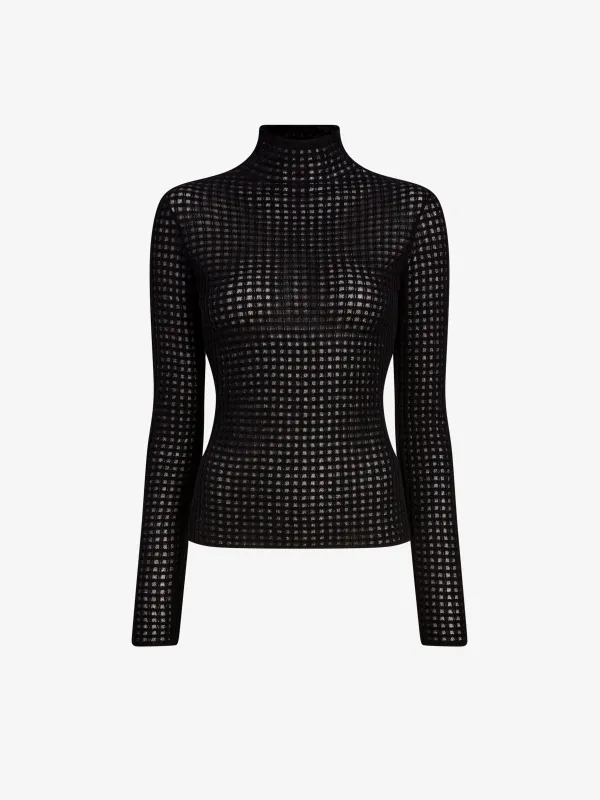 Zella Top in Check Merino sold by Proenza Schouler