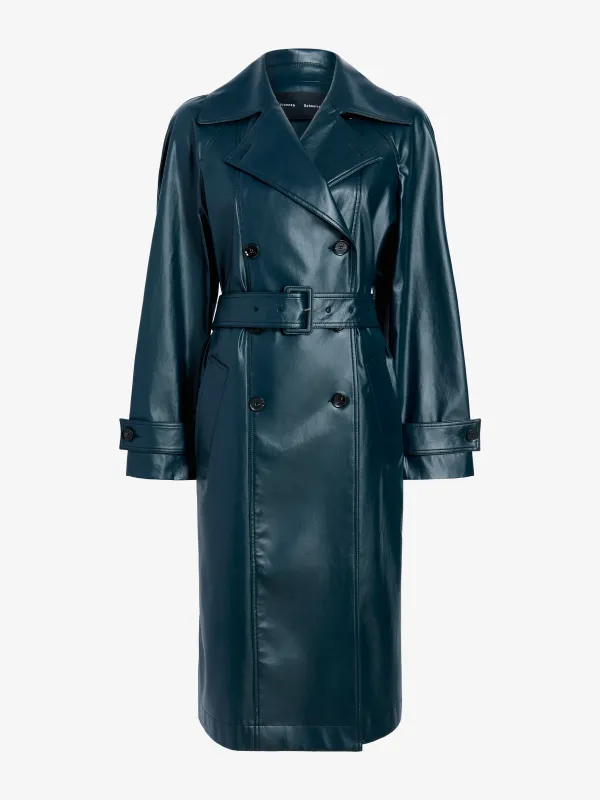 Benedetta Trench Coat in Coated Cotton sold by Proenza Schouler