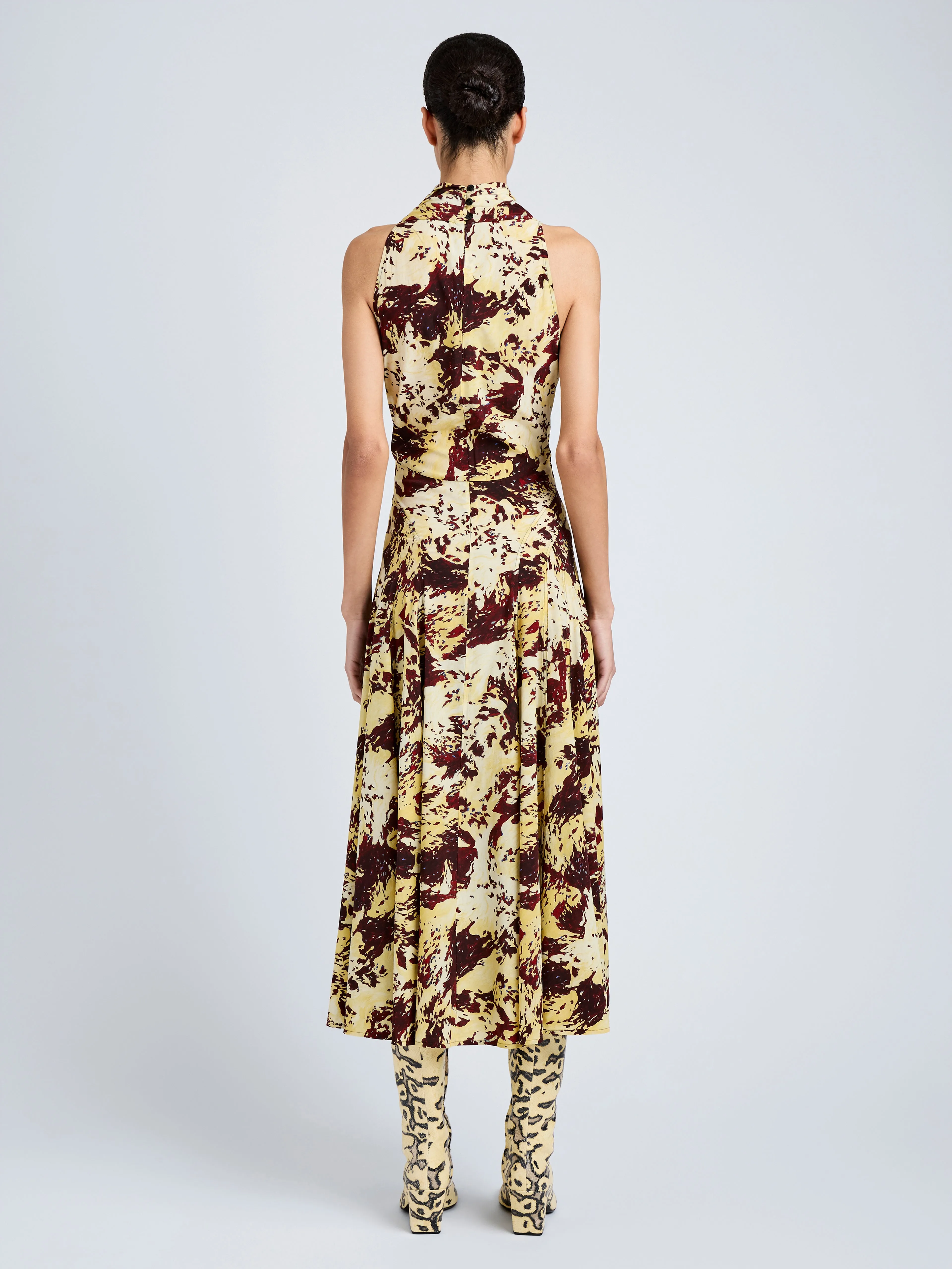 Adelide Dress in Printed Silk Viscose sold by Proenza Schouler product image thumbnail 4
