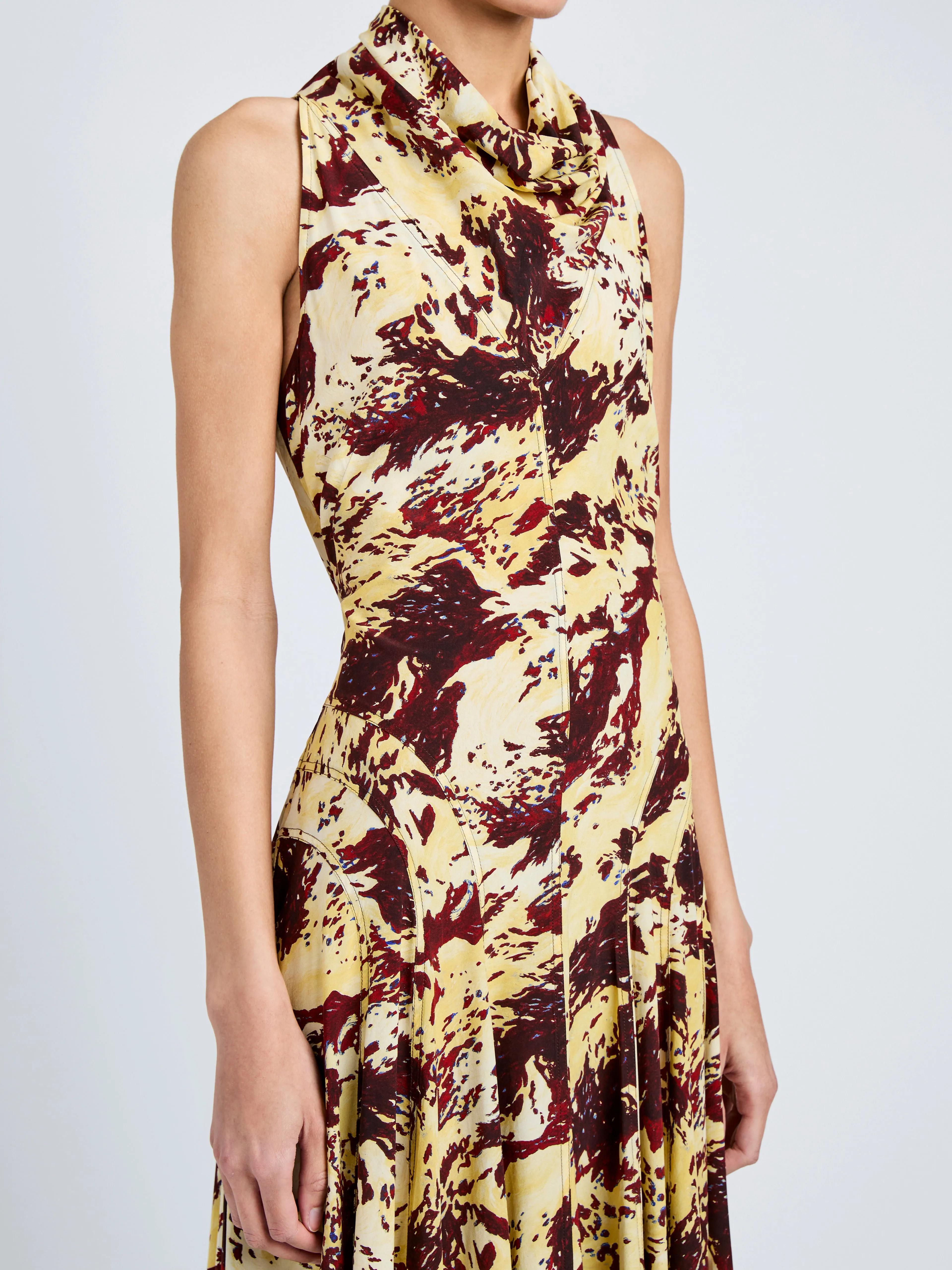 Adelide Dress in Printed Silk Viscose sold by Proenza Schouler product image thumbnail 5