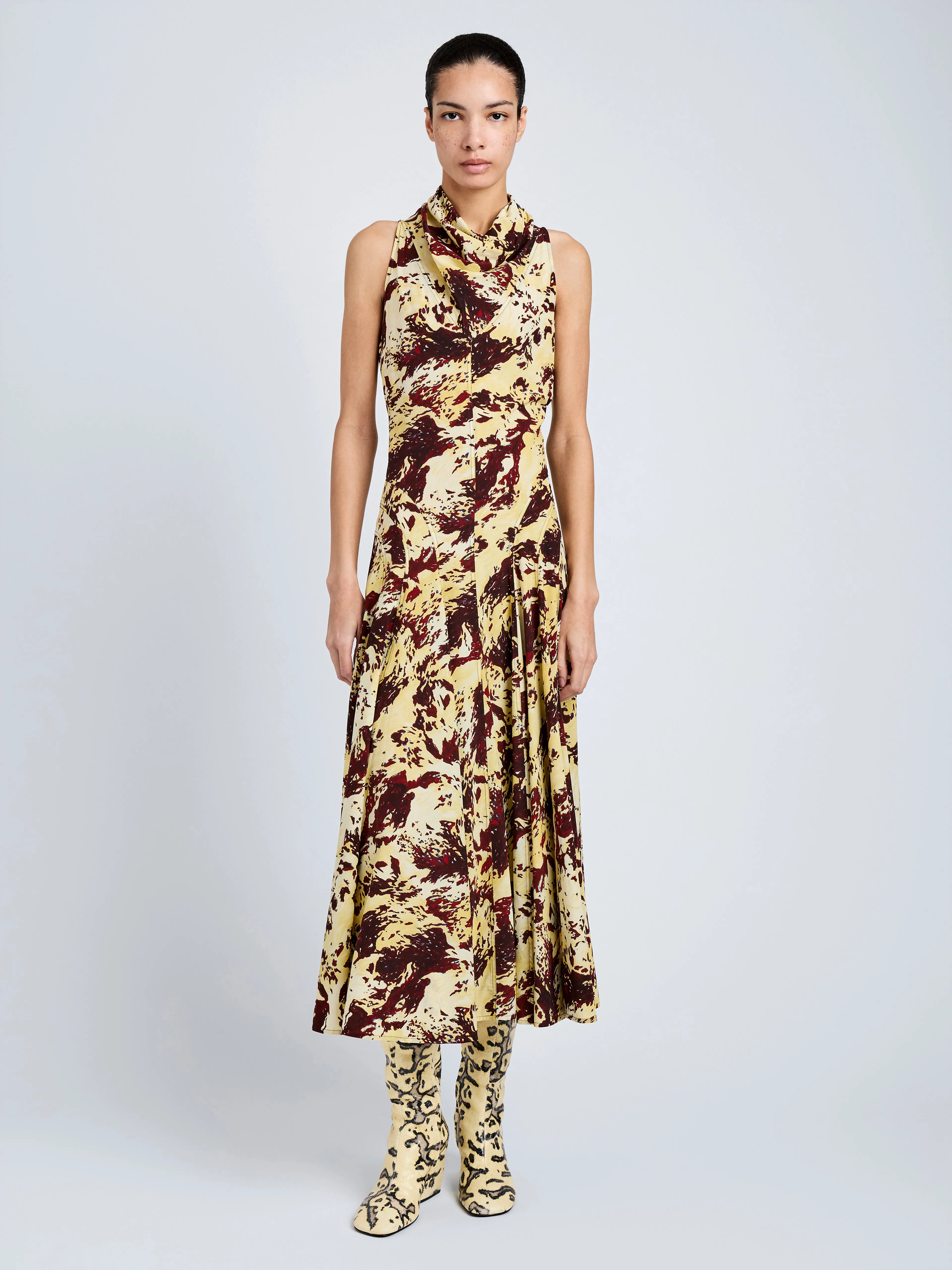 Adelide Dress in Printed Silk Viscose sold by Proenza Schouler product image thumbnail 2