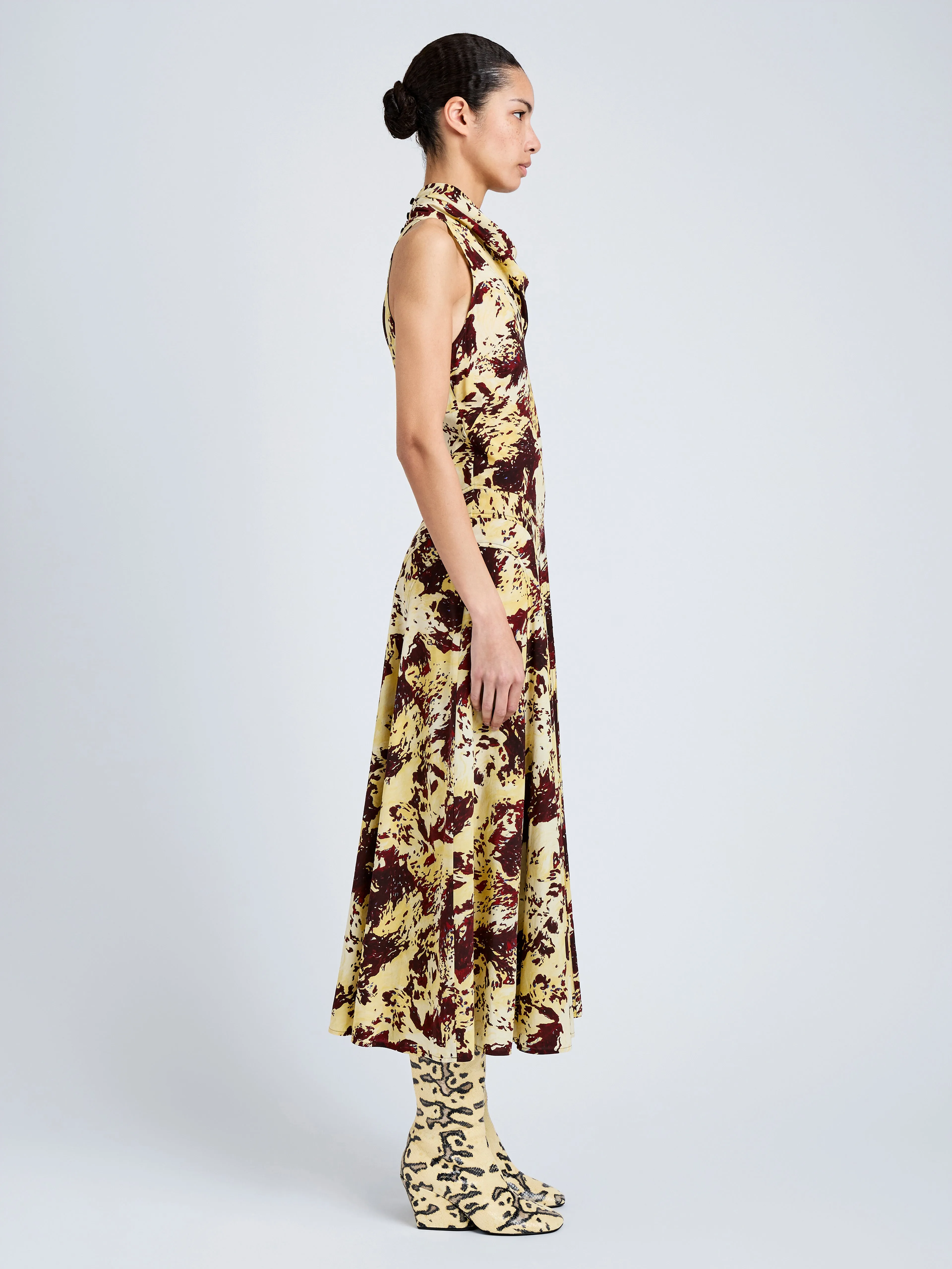 Adelide Dress in Printed Silk Viscose sold by Proenza Schouler product image thumbnail 3