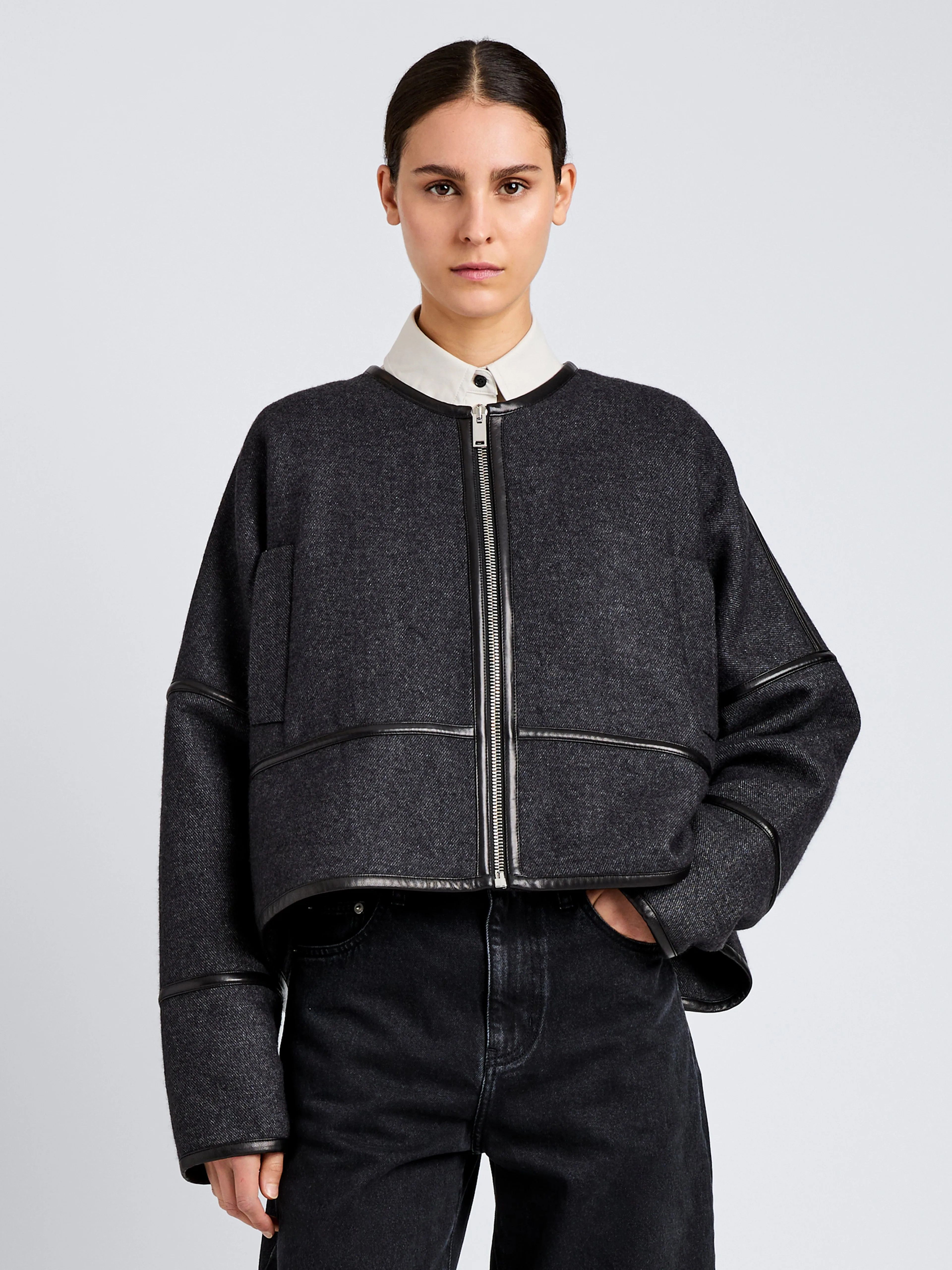 Ticiana Jacket in Double Wool Twill sold by Proenza Schouler product image thumbnail 2
