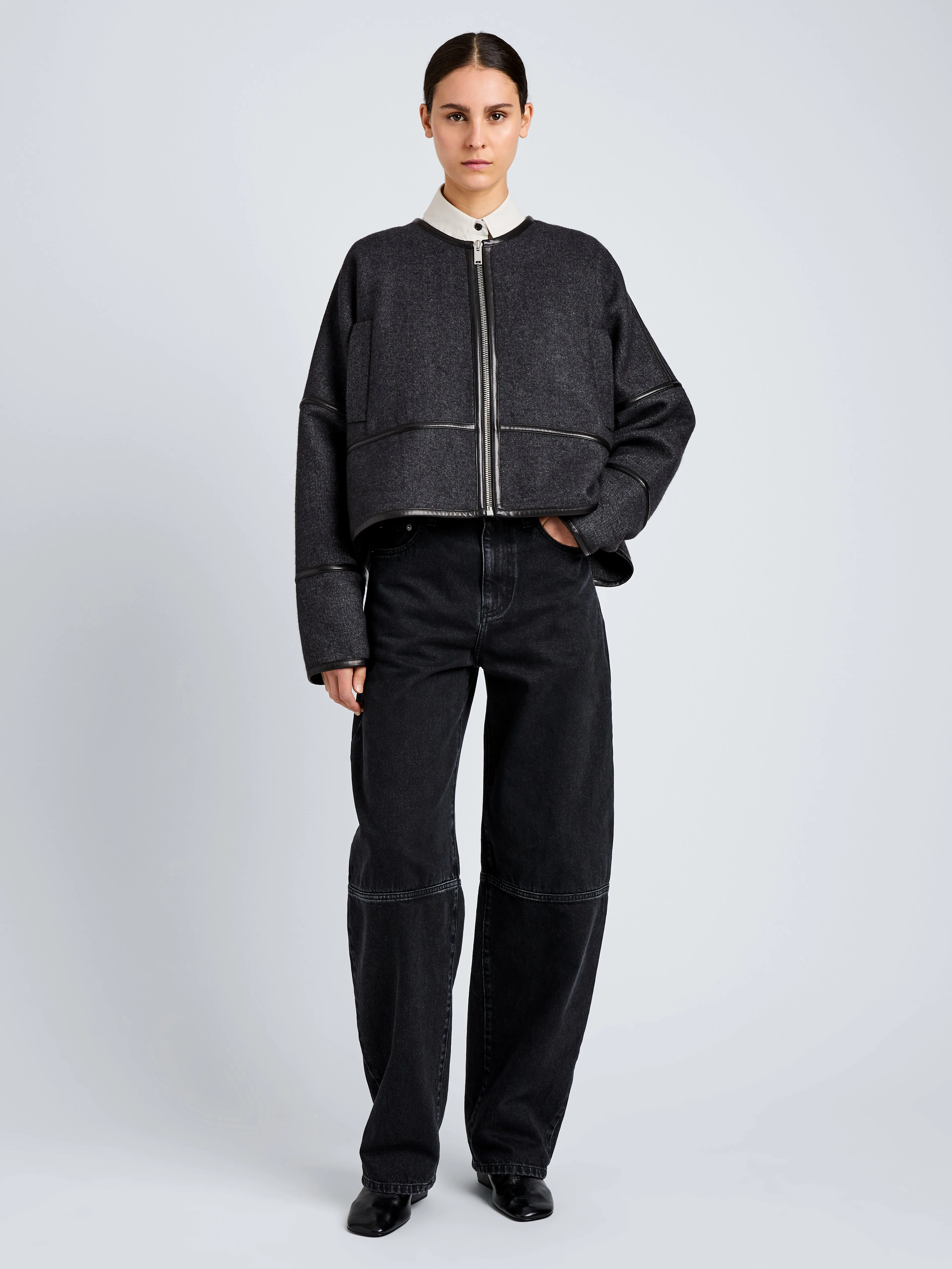 Ticiana Jacket in Double Wool Twill sold by Proenza Schouler product image thumbnail 3
