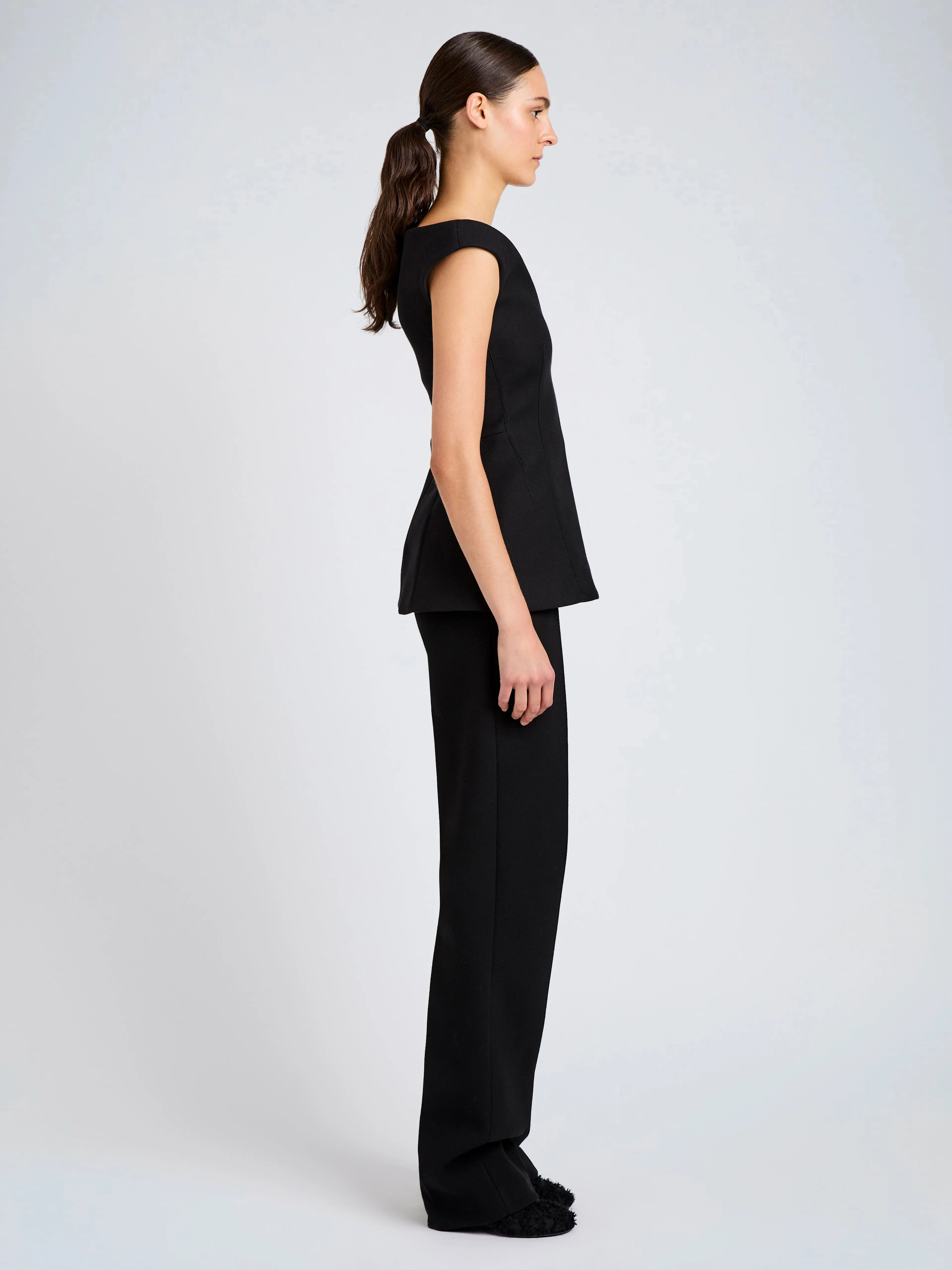 Mariam Top in Wool Scuba sold by Proenza Schouler product image thumbnail 4