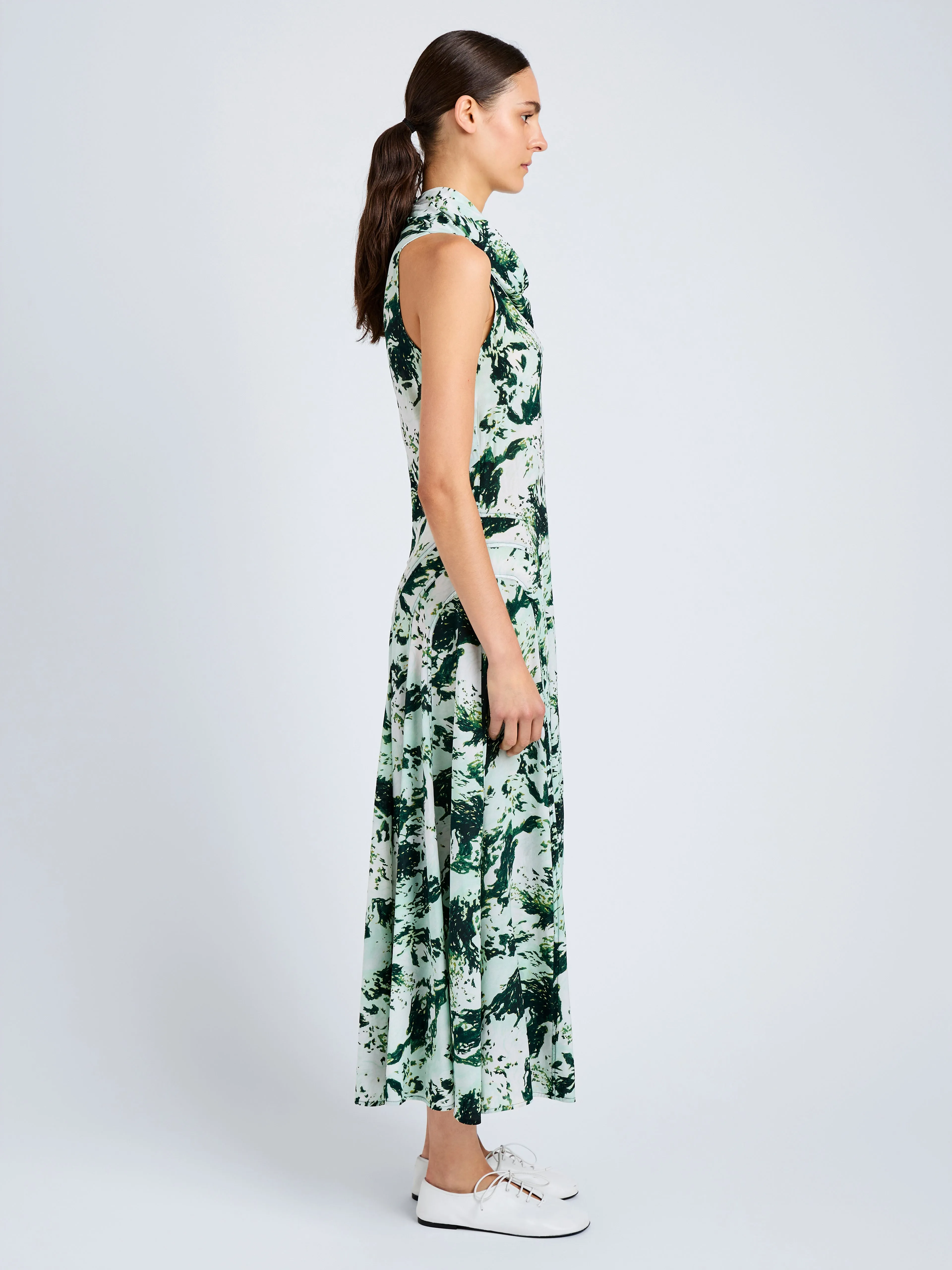 Adelide Dress in Printed Silk Viscose sold by Proenza Schouler product image thumbnail 3