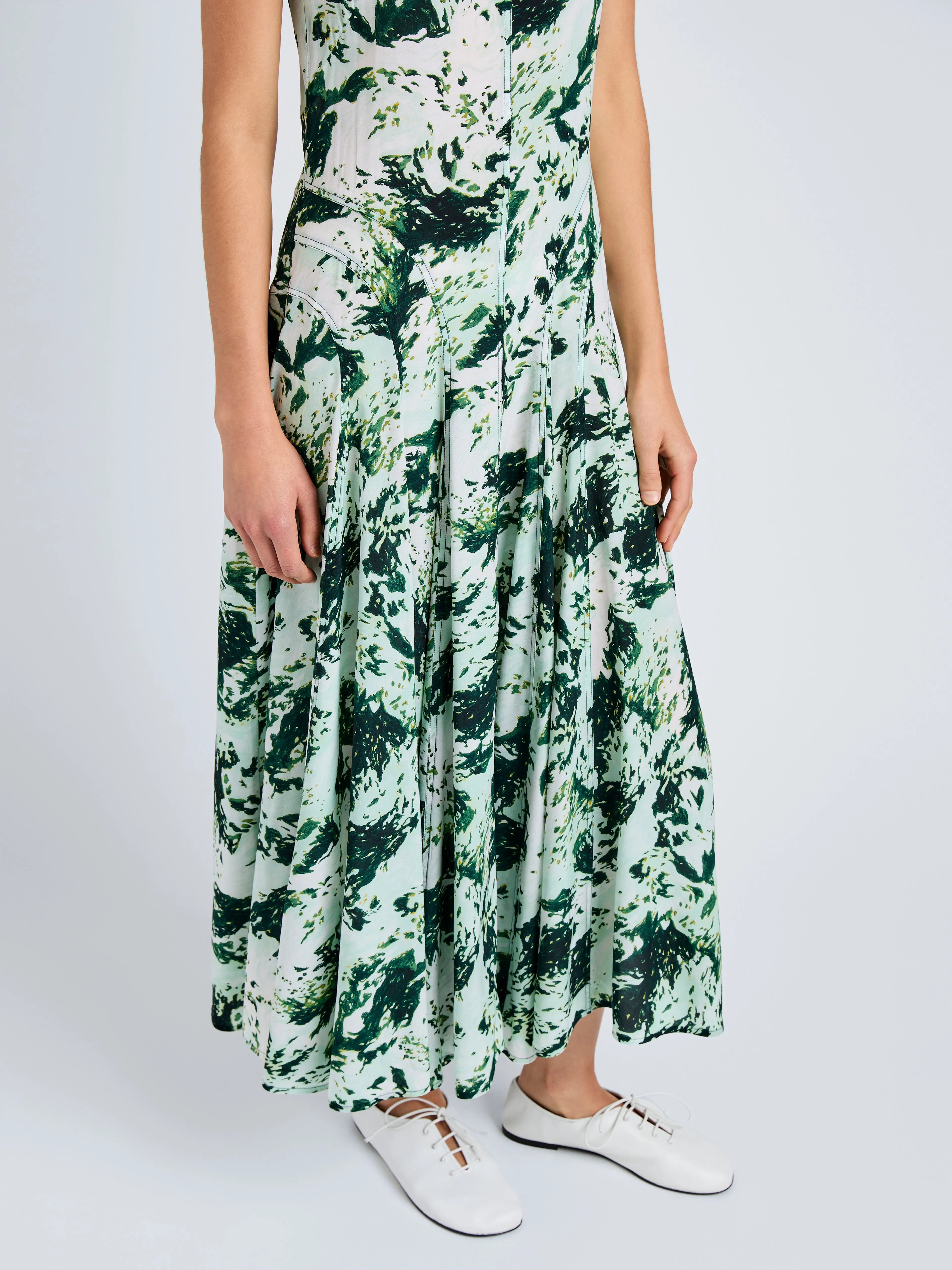 Adelide Dress in Printed Silk Viscose sold by Proenza Schouler product image thumbnail 5