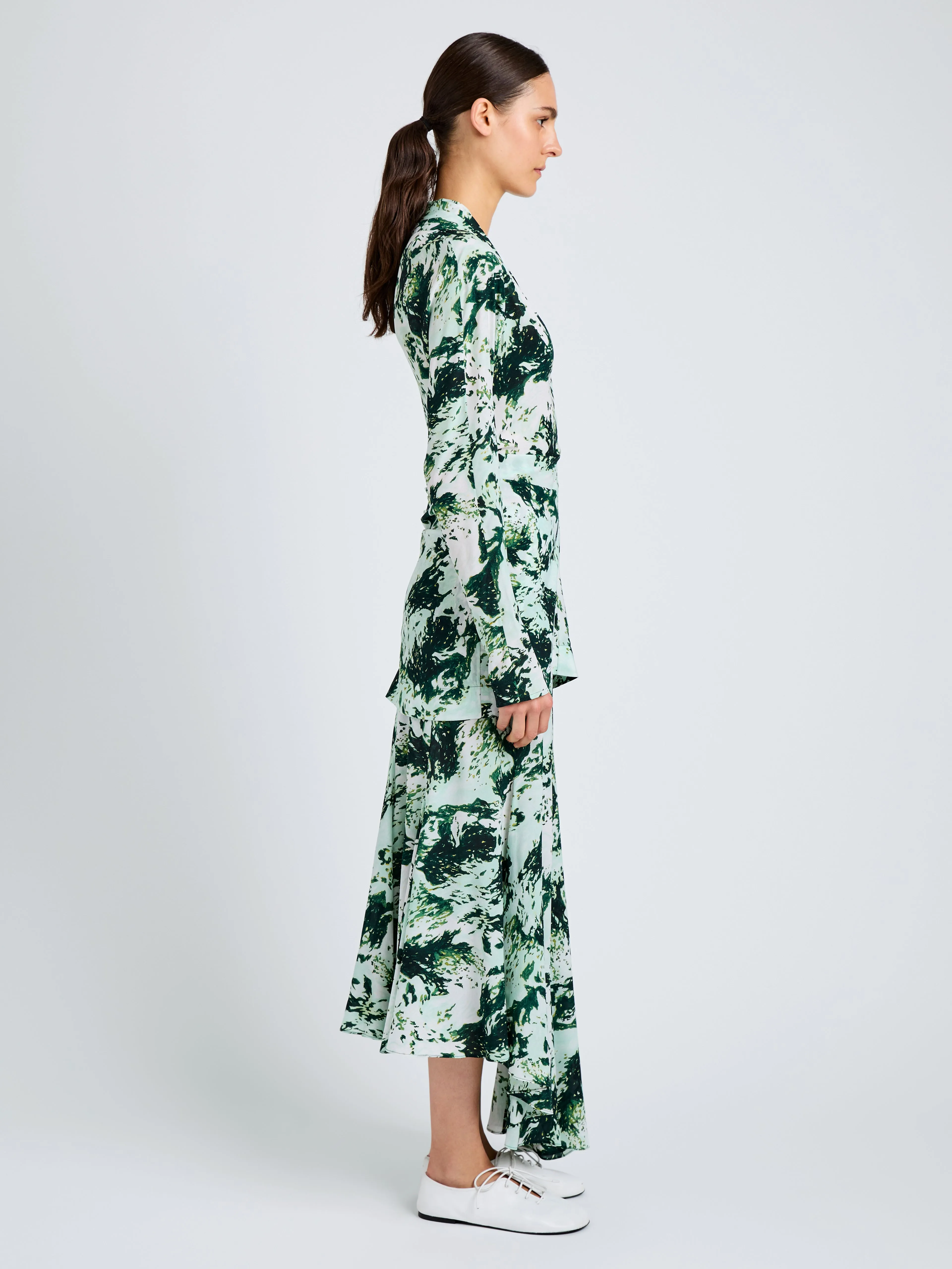 Joelle Skirt in Printed Silk Viscose sold by Proenza Schouler product image thumbnail 4