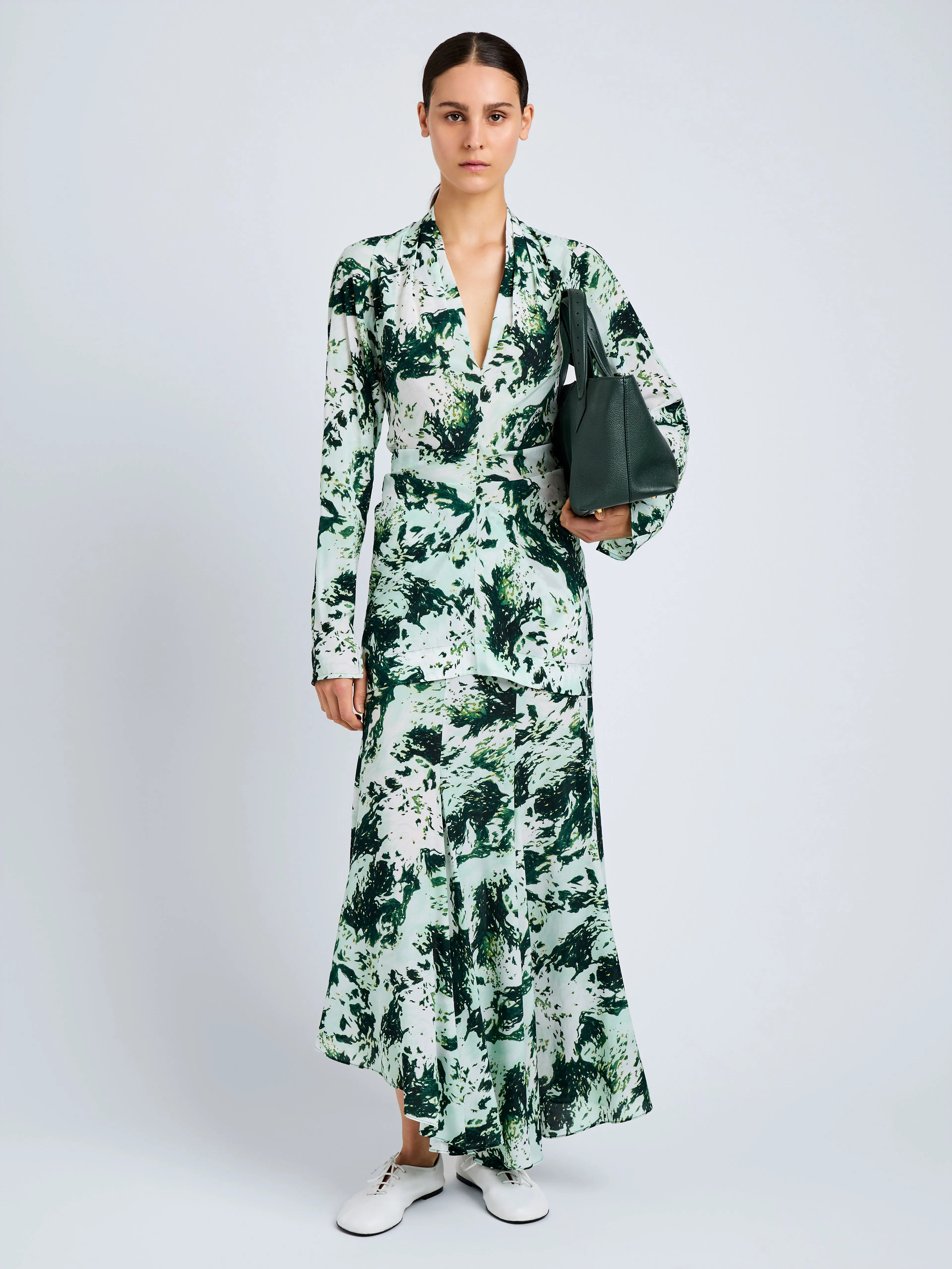 Joelle Skirt in Printed Silk Viscose sold by Proenza Schouler product image thumbnail 3