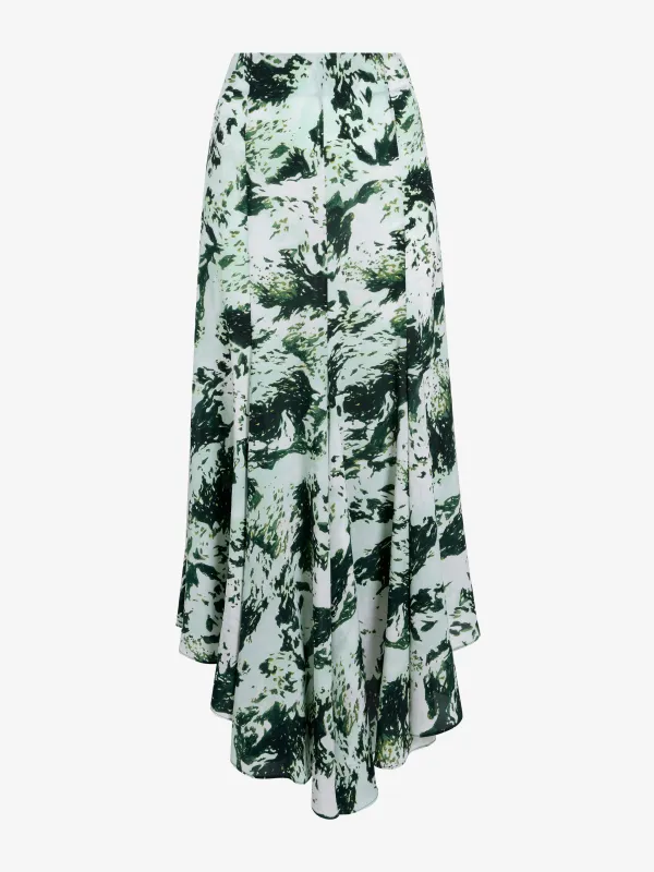 Joelle Skirt in Printed Silk Viscose made by Proenza Schouler