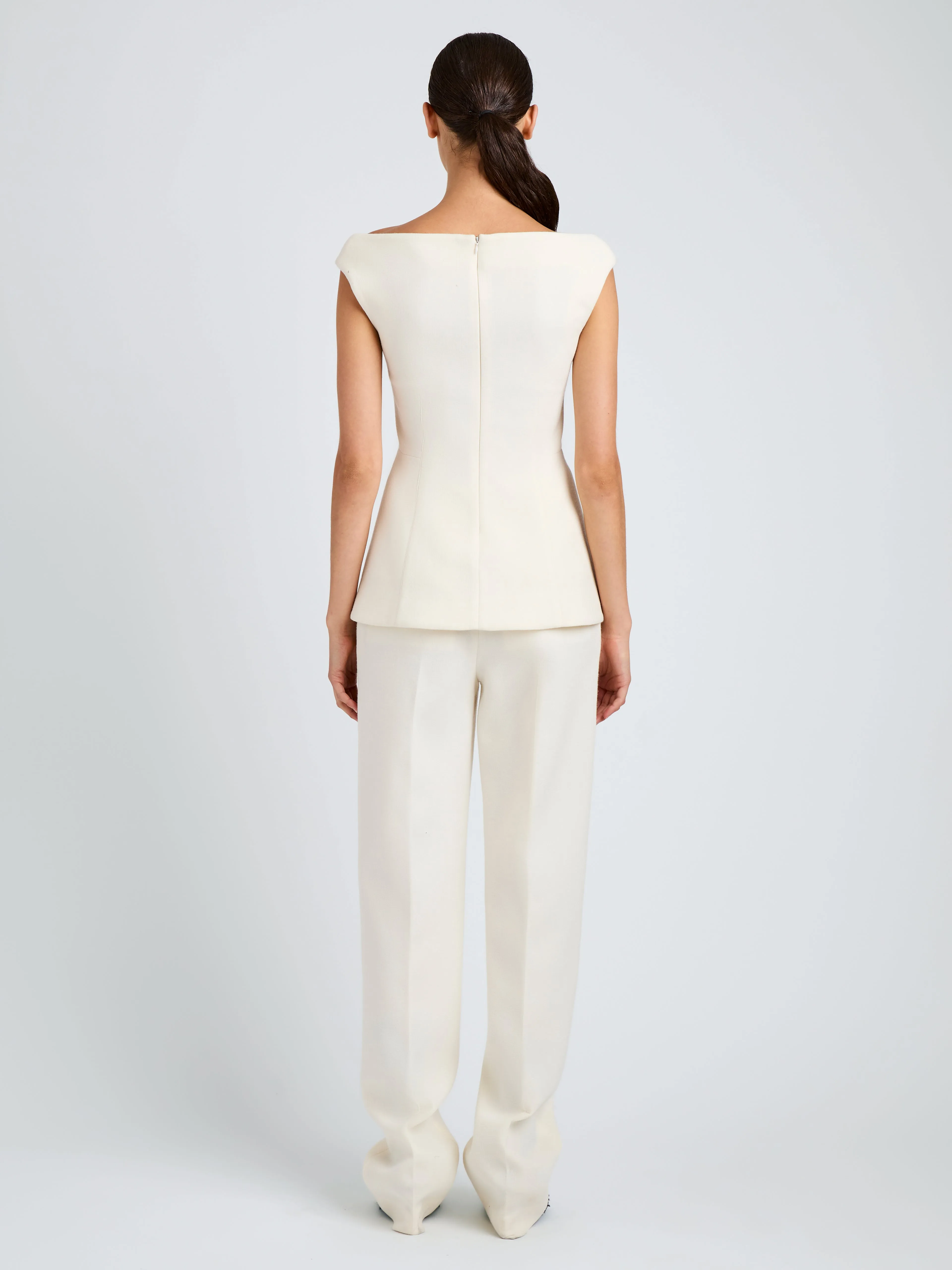 Mariam Top in Wool Scuba sold by Proenza Schouler product image thumbnail 5