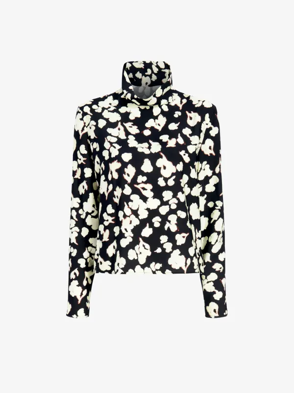 Ansel Top in Printed Soft Twill sold by Proenza Schouler